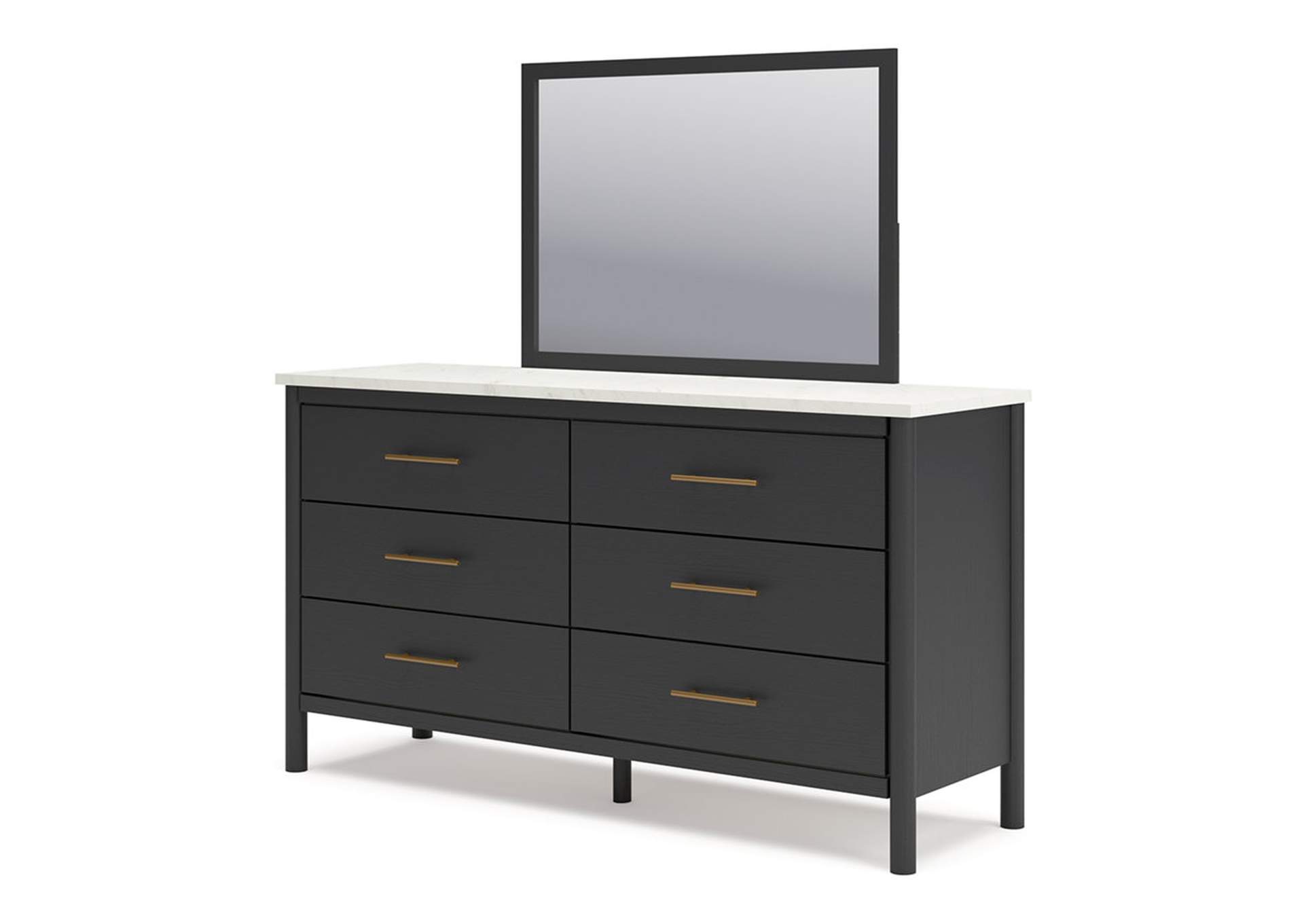 Cadmori Full Upholstered Panel Bed with Mirrored Dresser,Signature Design By Ashley