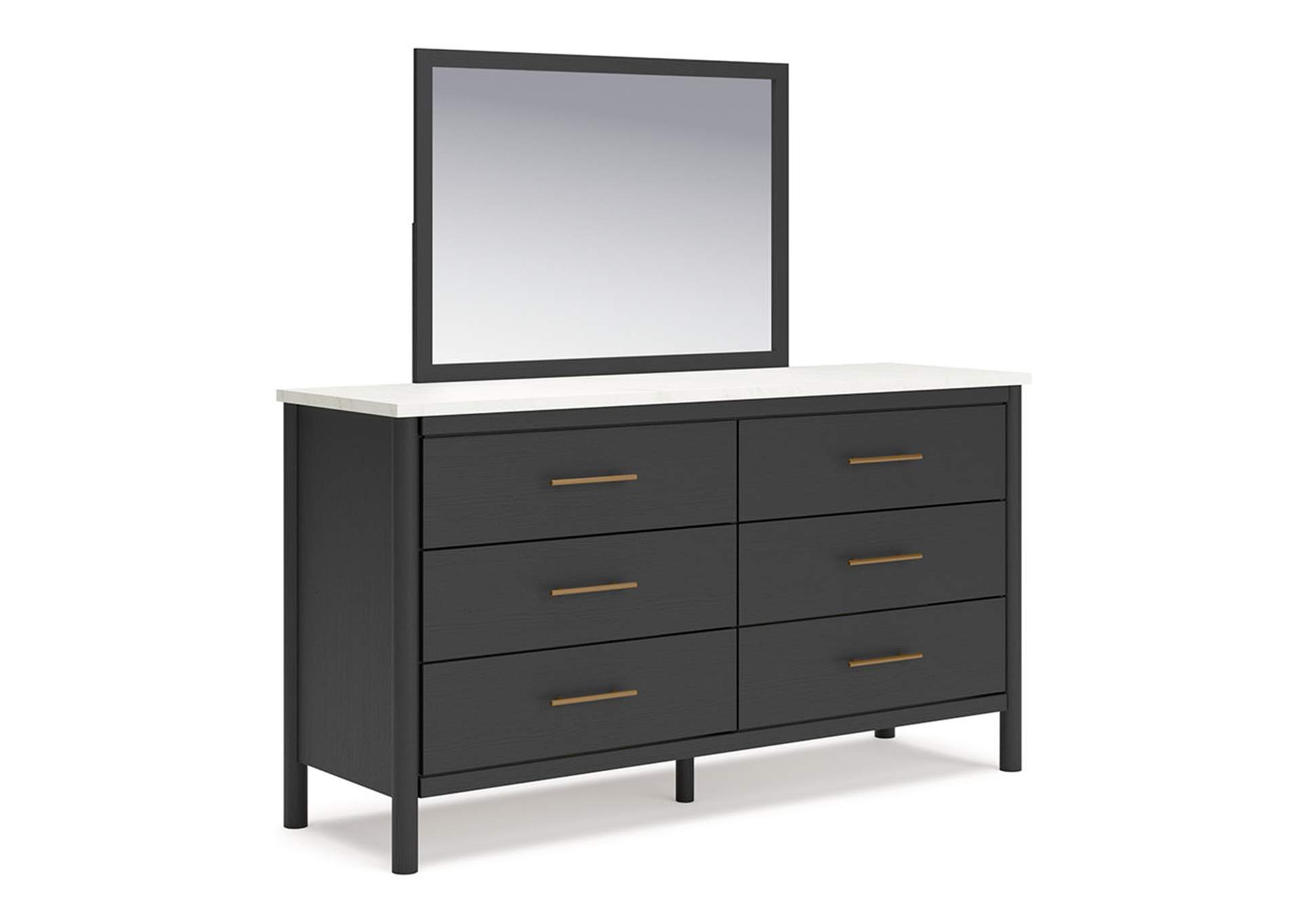 Cadmori King Upholstered Panel Bed with Mirrored Dresser and 2 Nightstands,Signature Design By Ashley