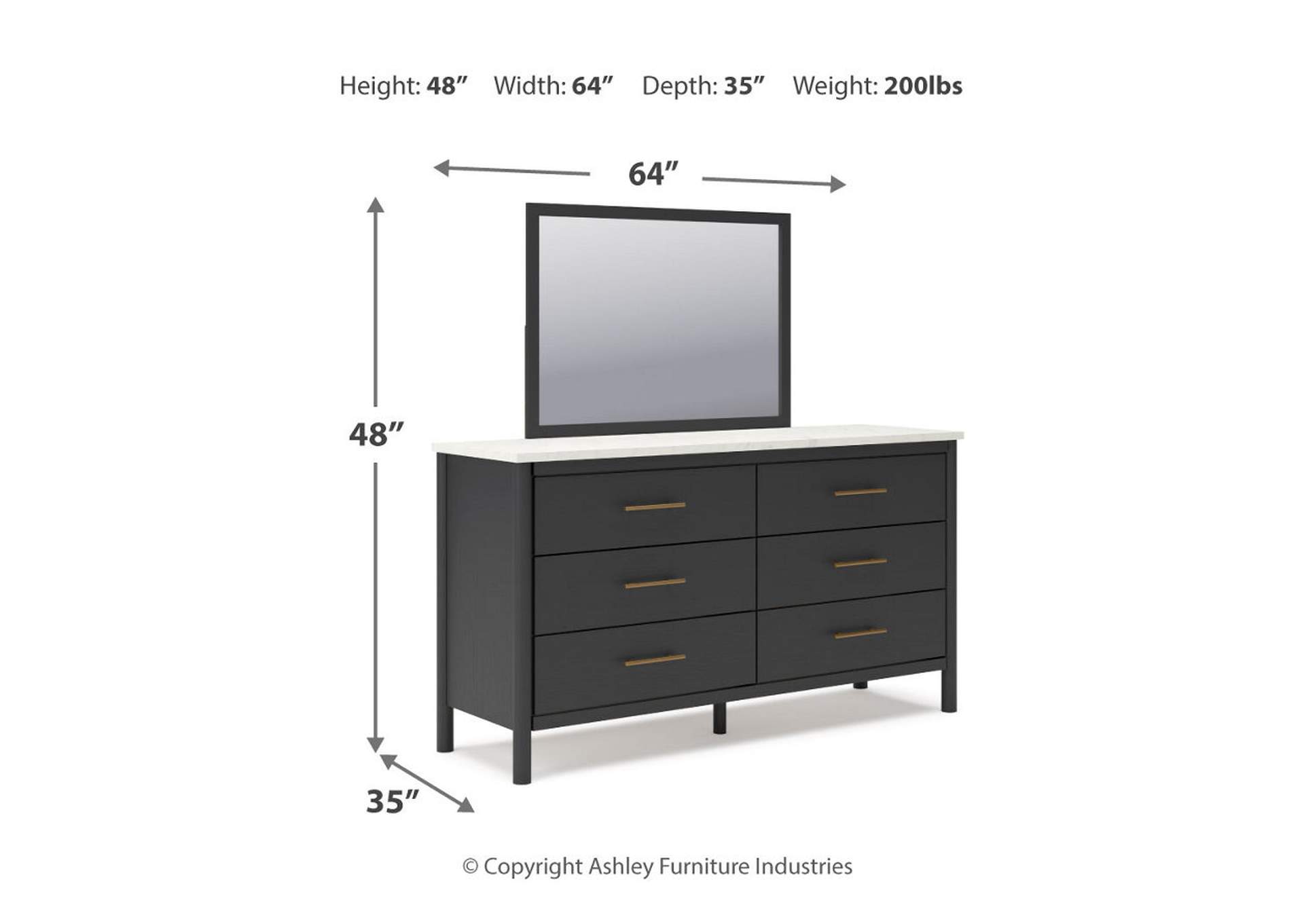 Cadmori King Upholstered Panel Bed with Mirrored Dresser and 2 Nightstands,Signature Design By Ashley