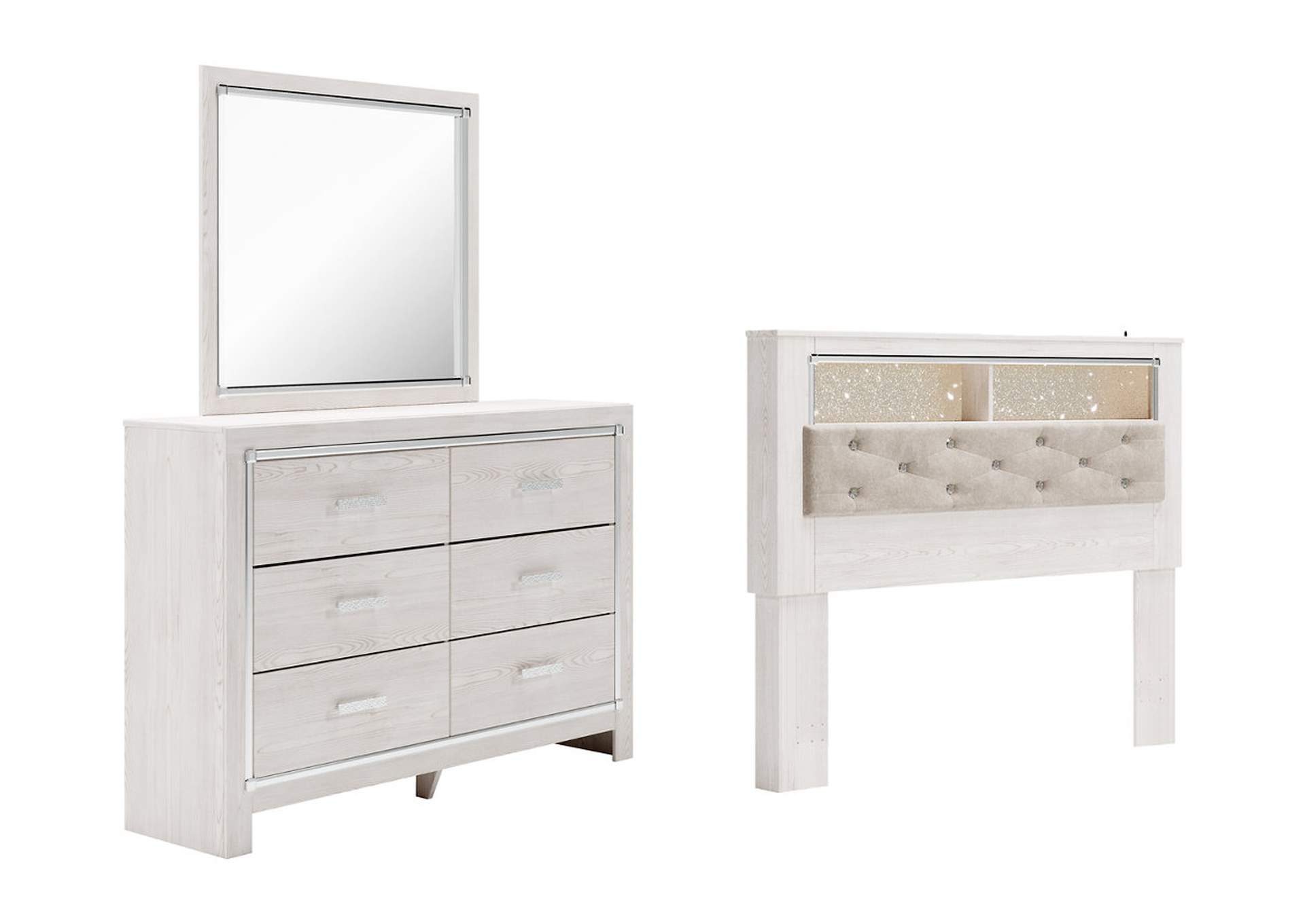 Altyra Queen Bookcase Headboard, Dresser and Mirror,Signature Design By Ashley