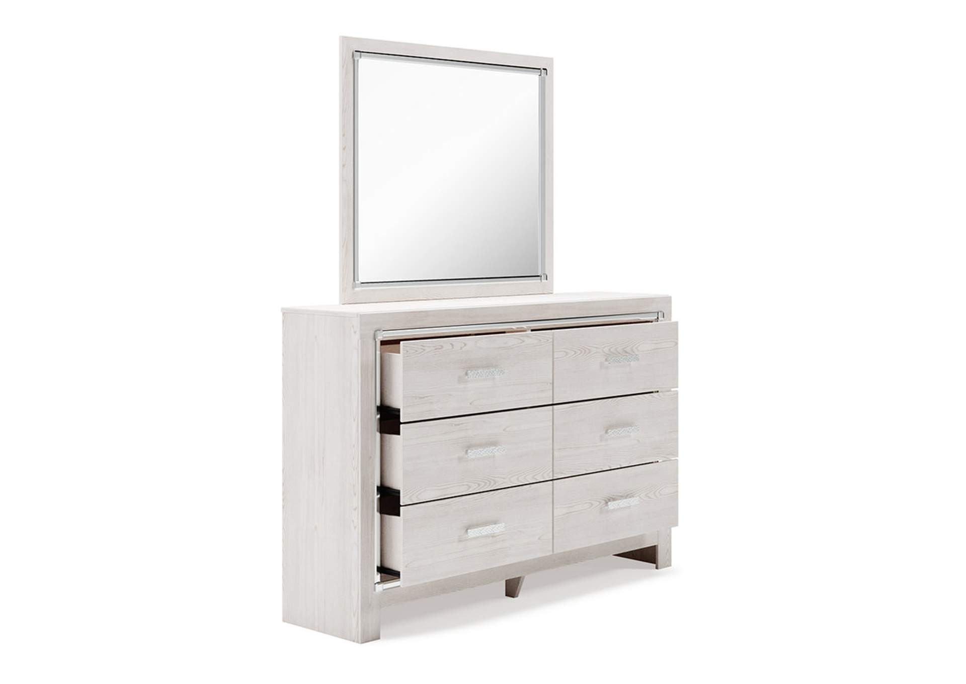 Altyra King Upholstered Storage Bed with Mirrored Dresser and Nightstand,Signature Design By Ashley