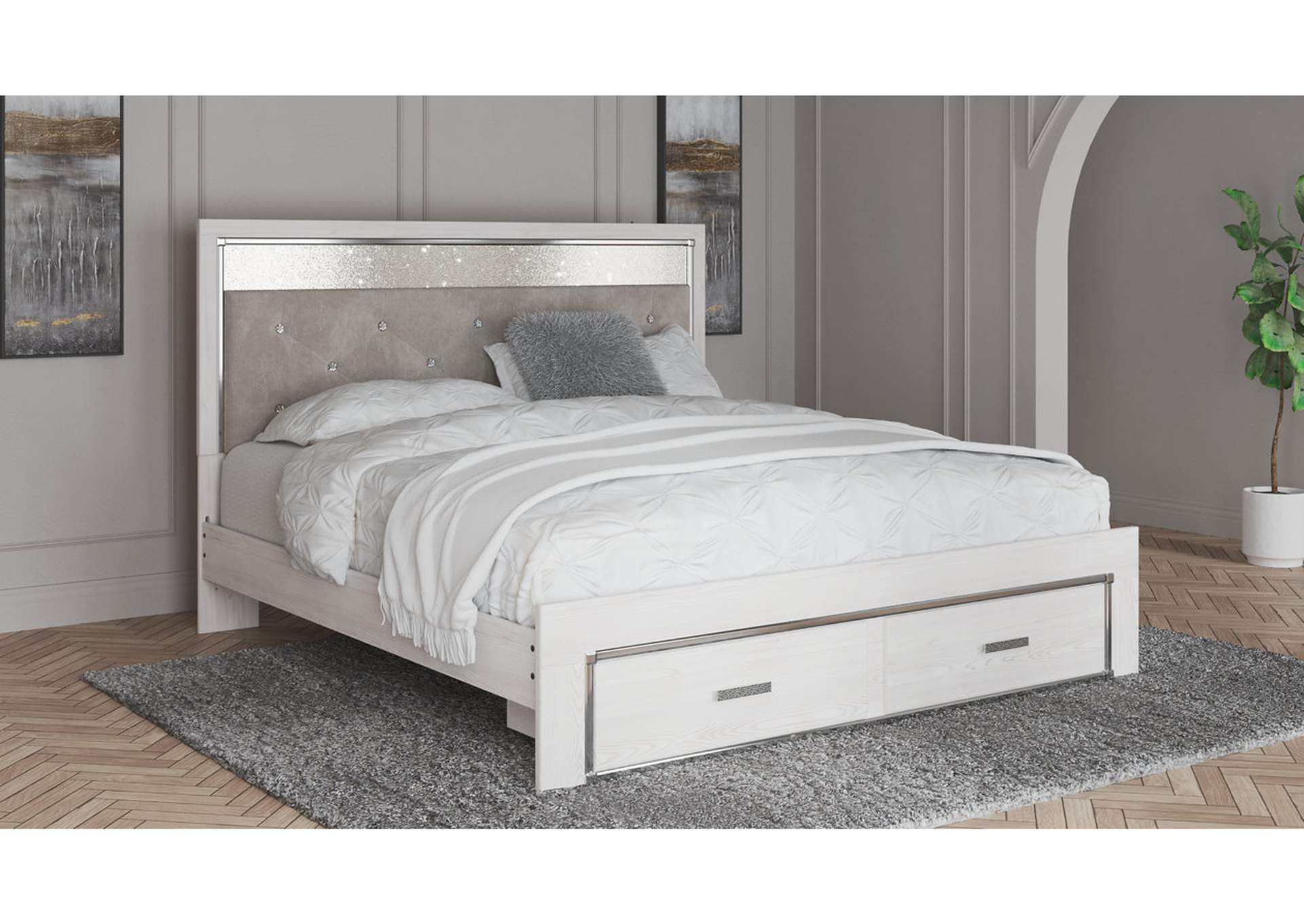 Altyra King Upholstered Storage Bed,Signature Design By Ashley