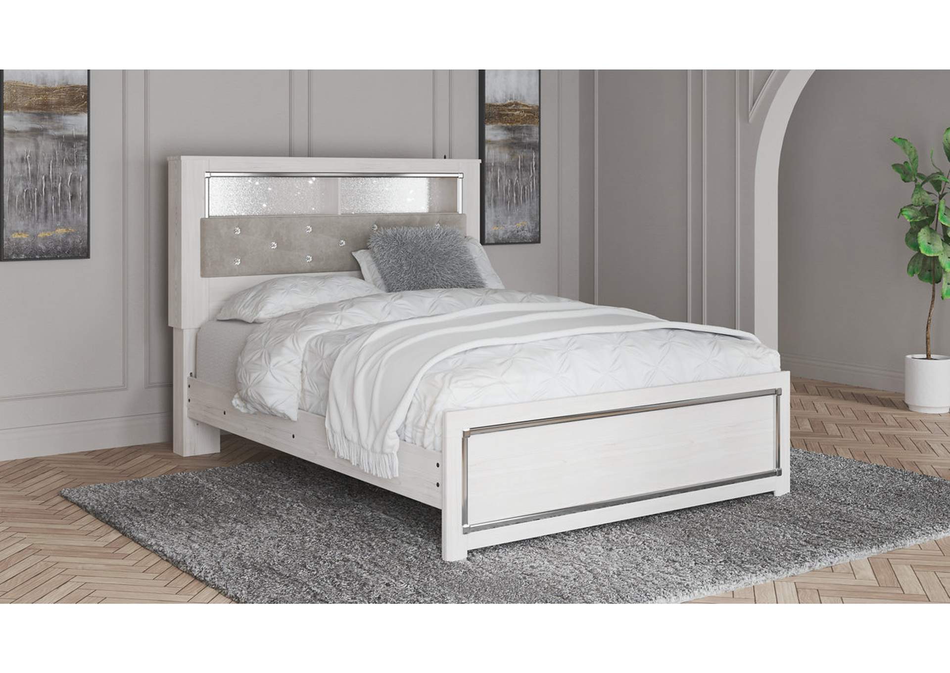 Altyra Queen Bookcase Headboard Bed with Dresser,Signature Design By Ashley