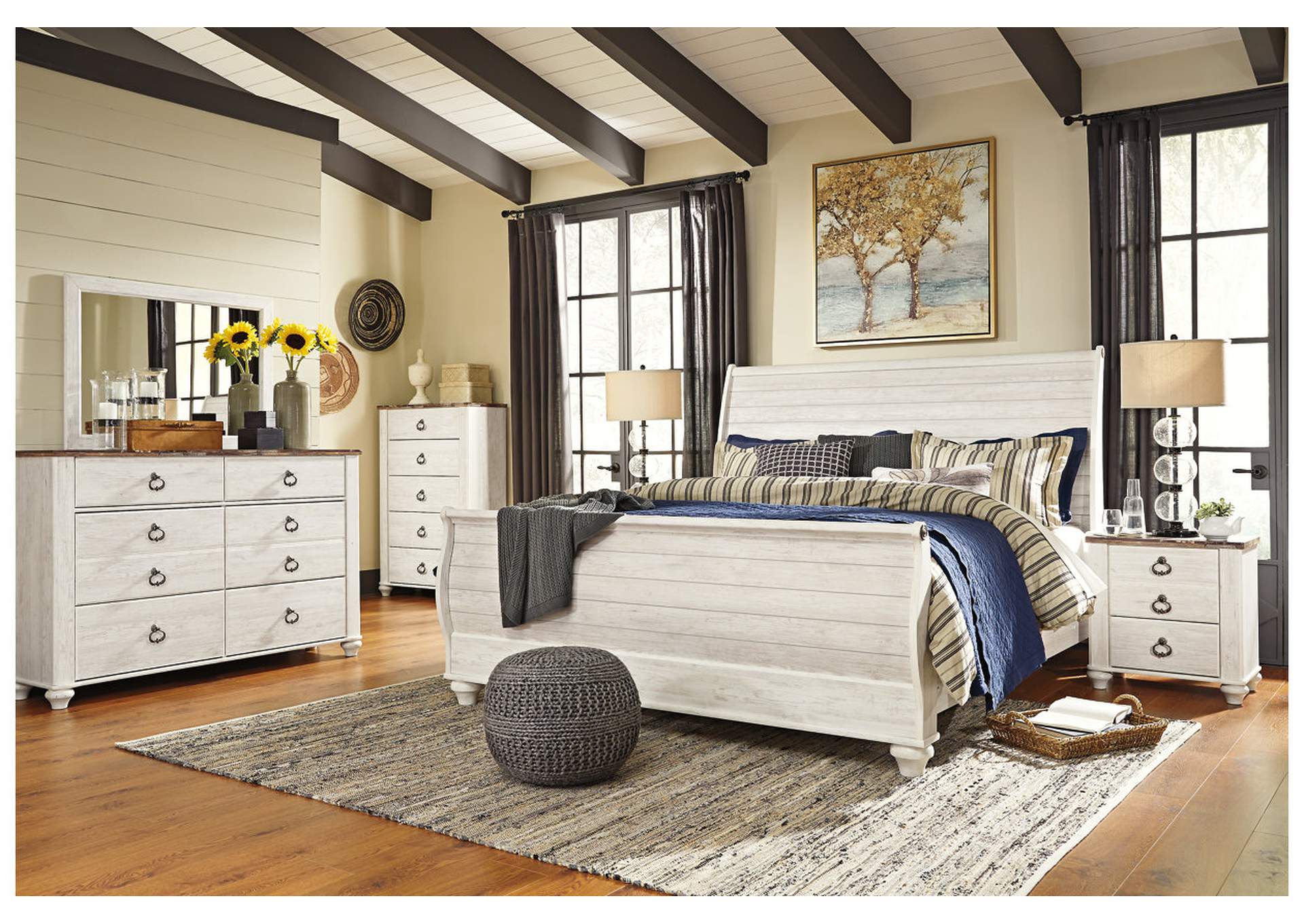 Willowton Queen Sleigh Bed,Signature Design By Ashley