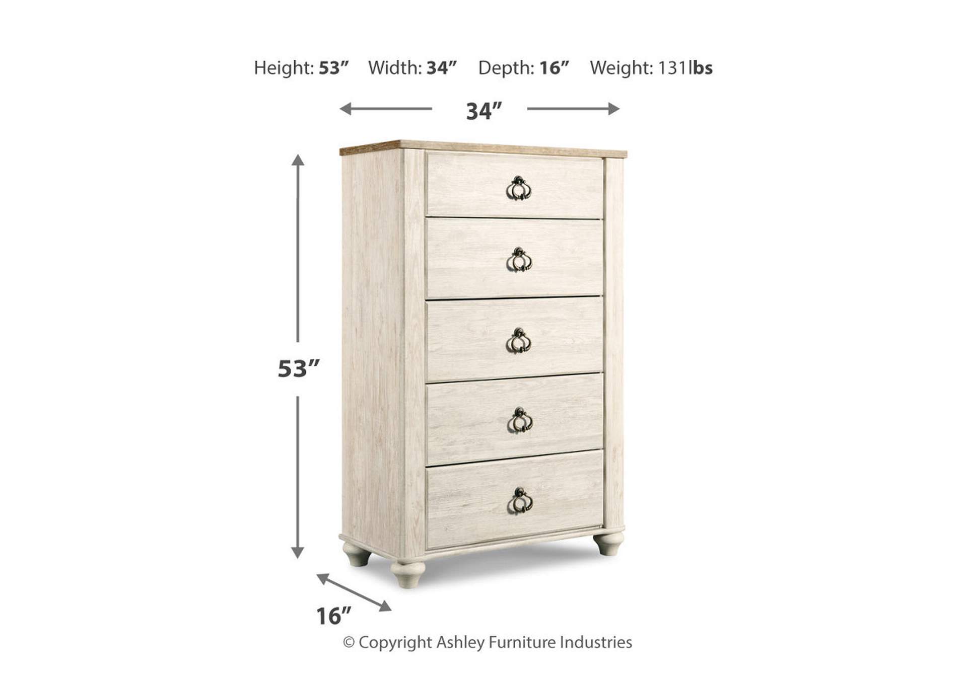 Willowton Chest of Drawers,Signature Design By Ashley