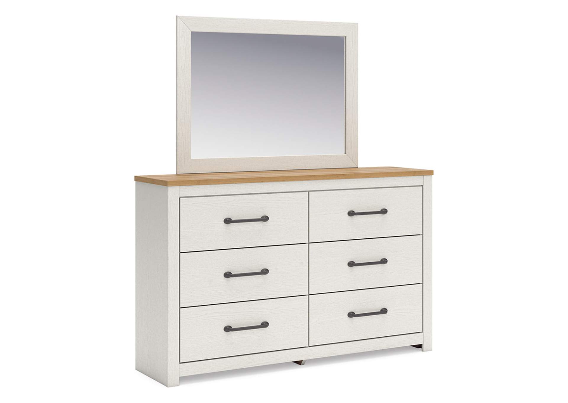 Linnocreek King Panel Bed with Mirrored Dresser, Chest and Nightstand,Benchcraft