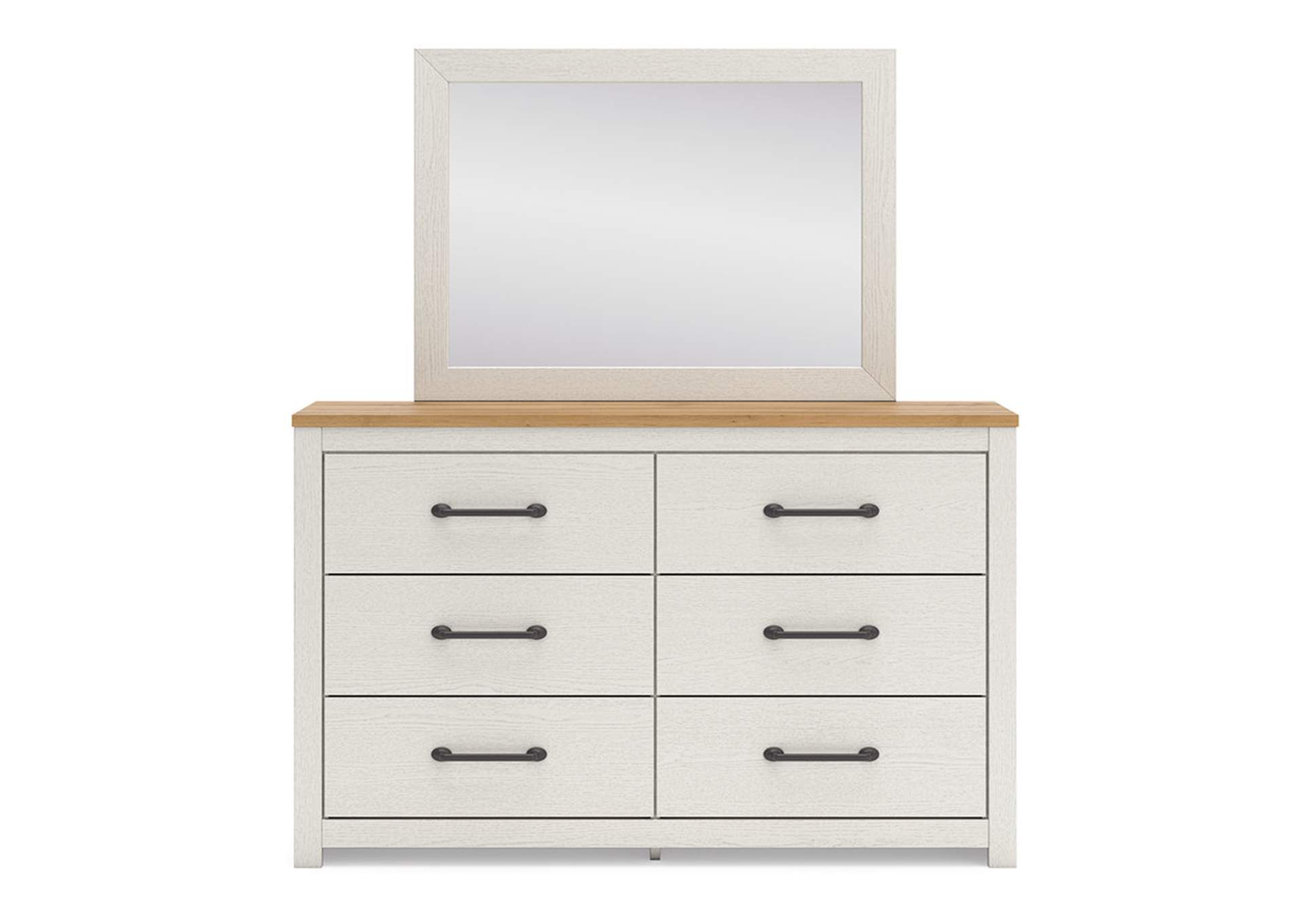 Linnocreek Twin Panel Bed with Mirrored Dresser,Benchcraft