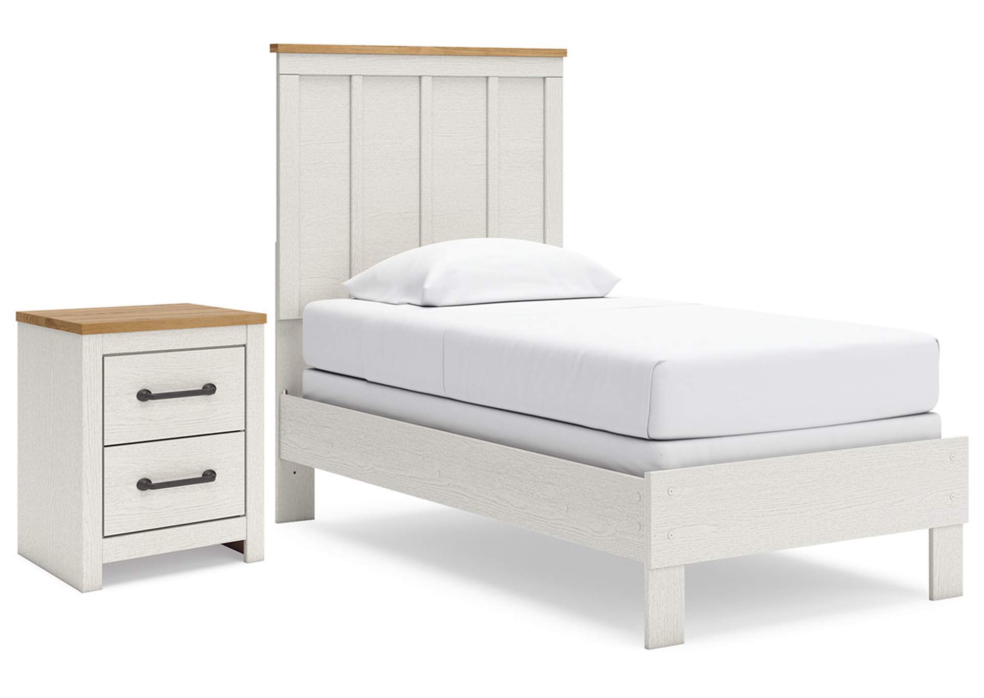 Linnocreek Twin Panel Bed with Nightstand,Benchcraft