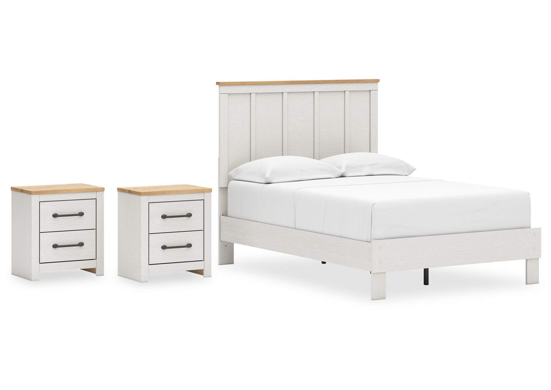 Linnocreek Full Panel Bed with 2 Nightstands,Benchcraft