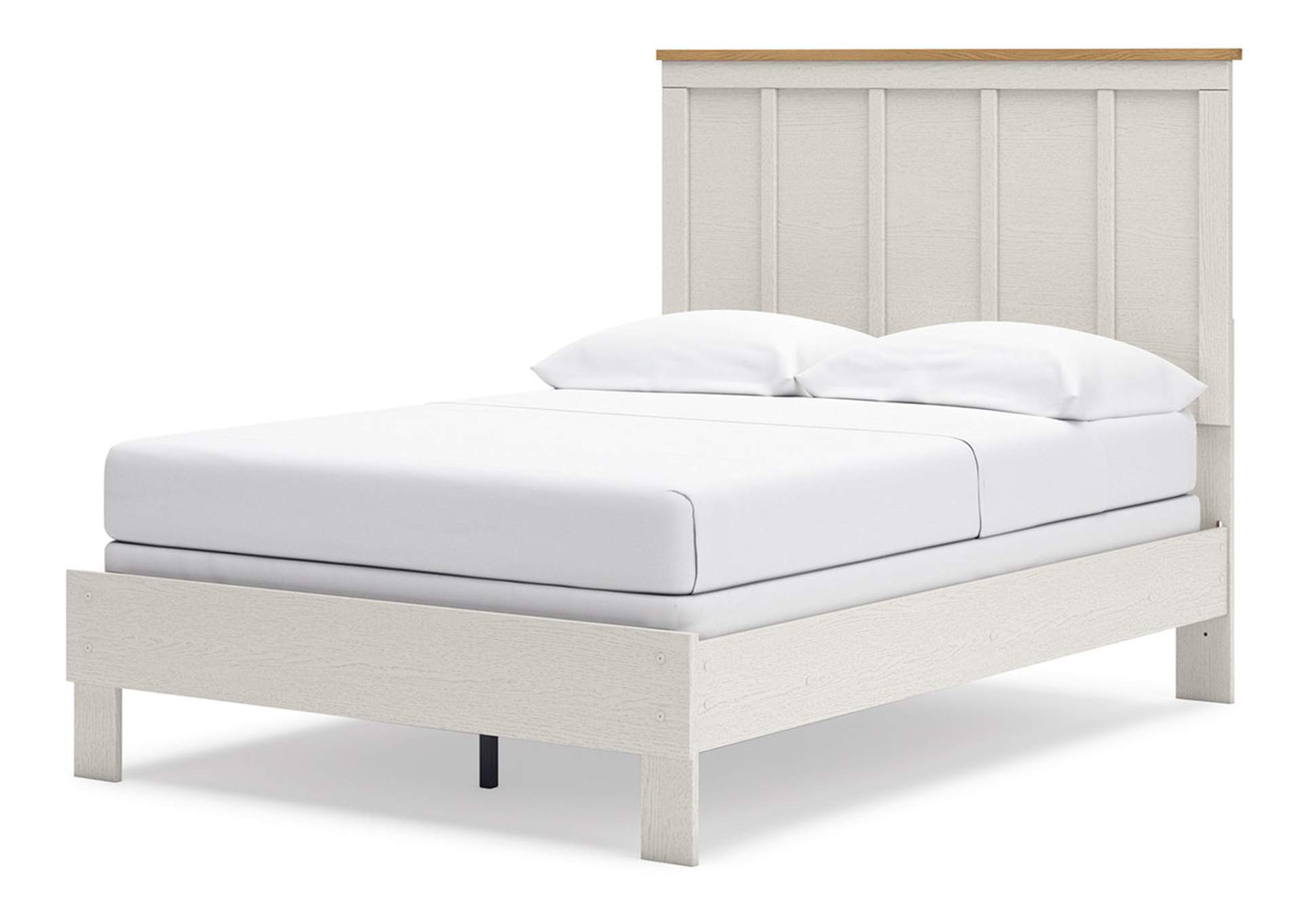 Linnocreek Full Panel Bed with Mirrored Dresser,Benchcraft