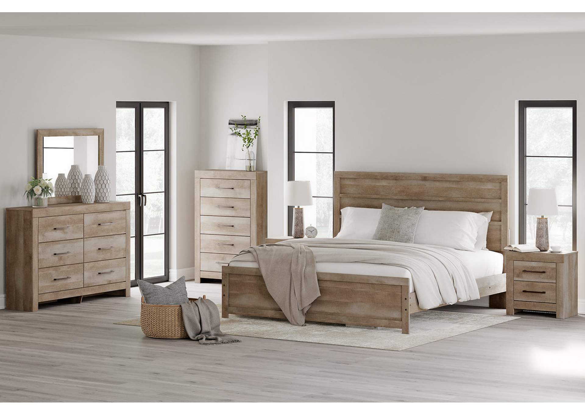 Gachester King Panel Bed with Dresser,Ashley