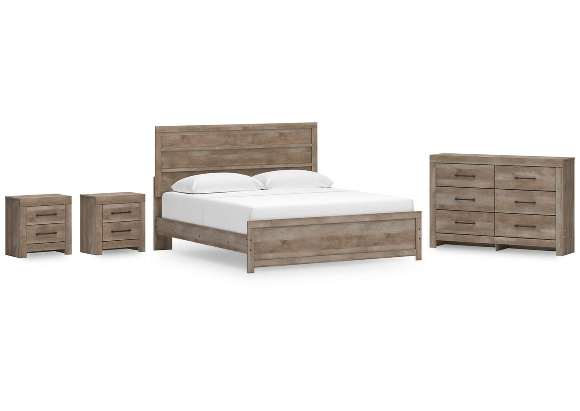 Gachester King Panel Bed with Dresser and 2 Nightstands,Ashley