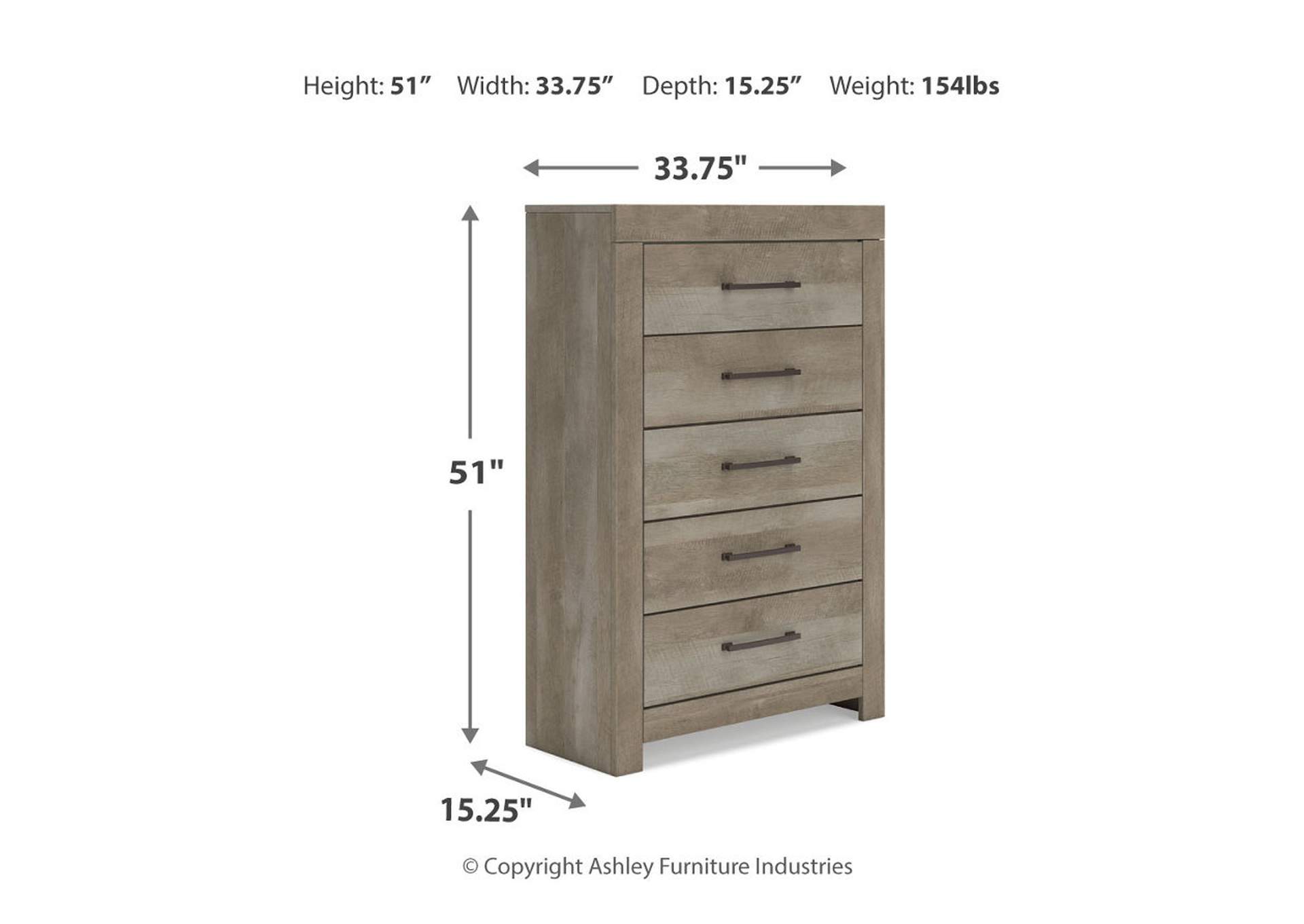 Gachester King Panel Bed with Mirrored Dresser, Chest and 2 Nightstands,Ashley