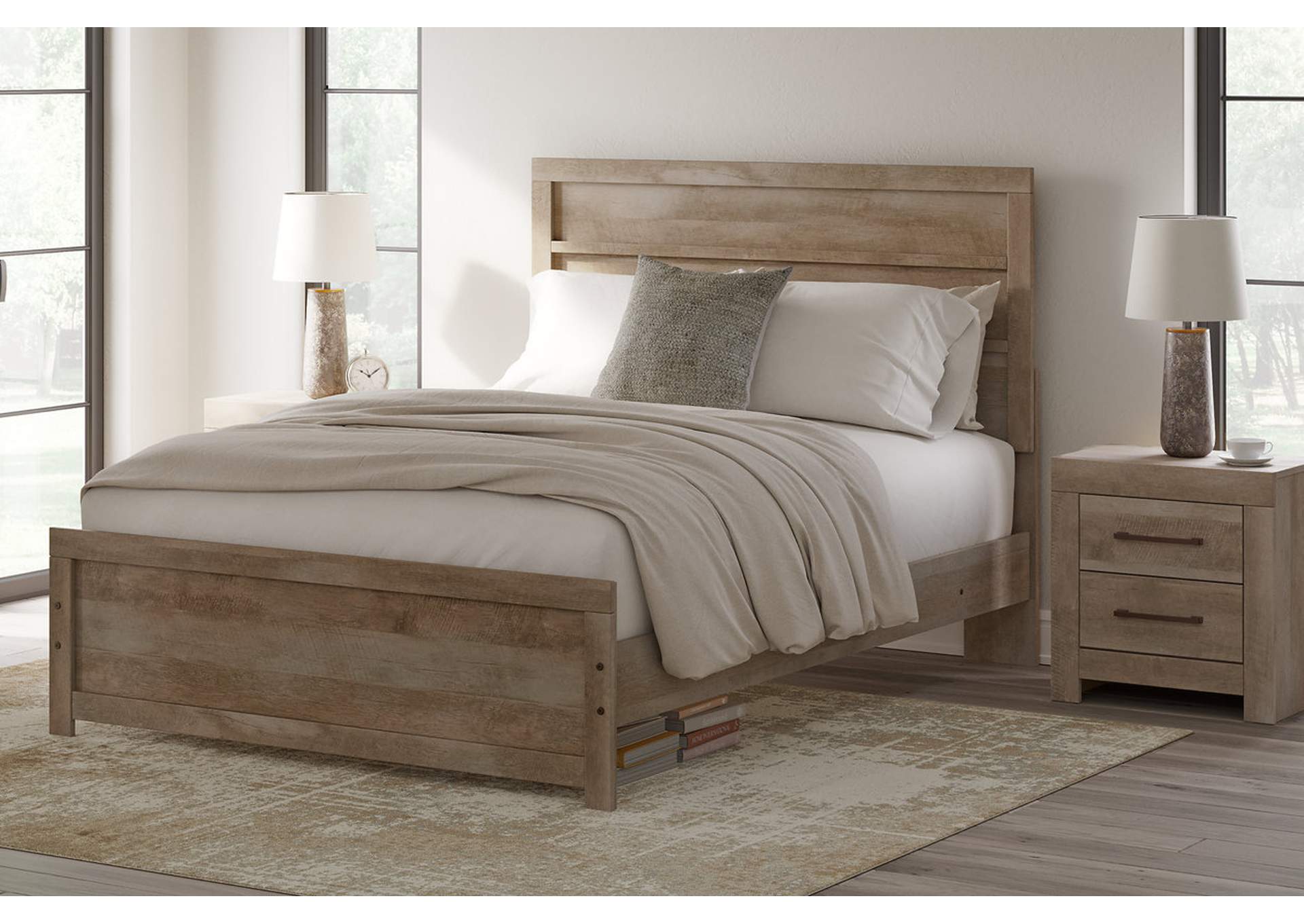 Gachester Queen Panel Bed with 2 Nightstands,Ashley