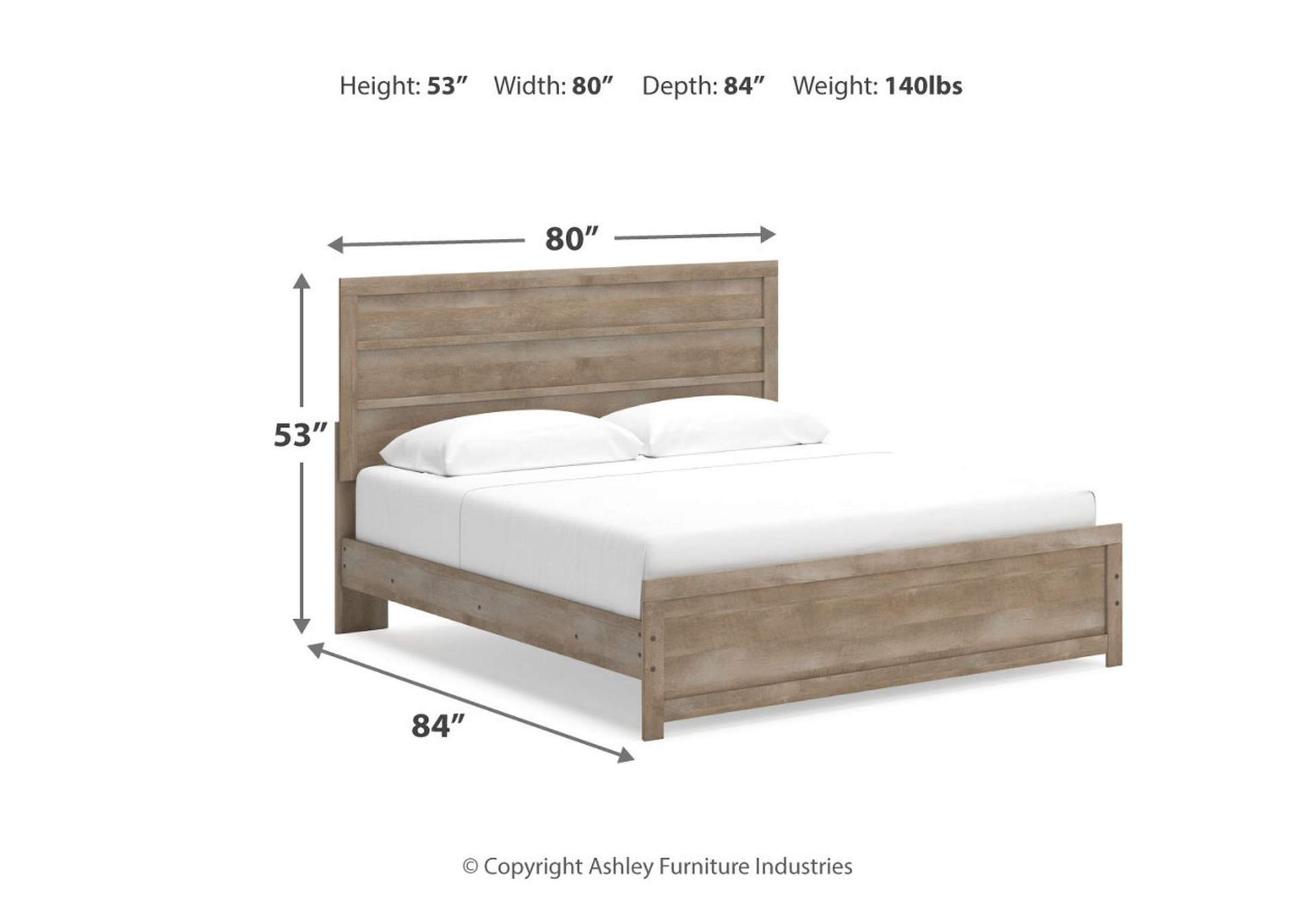 Gachester King Panel Bed with Mirrored Dresser and Nightstand,Ashley