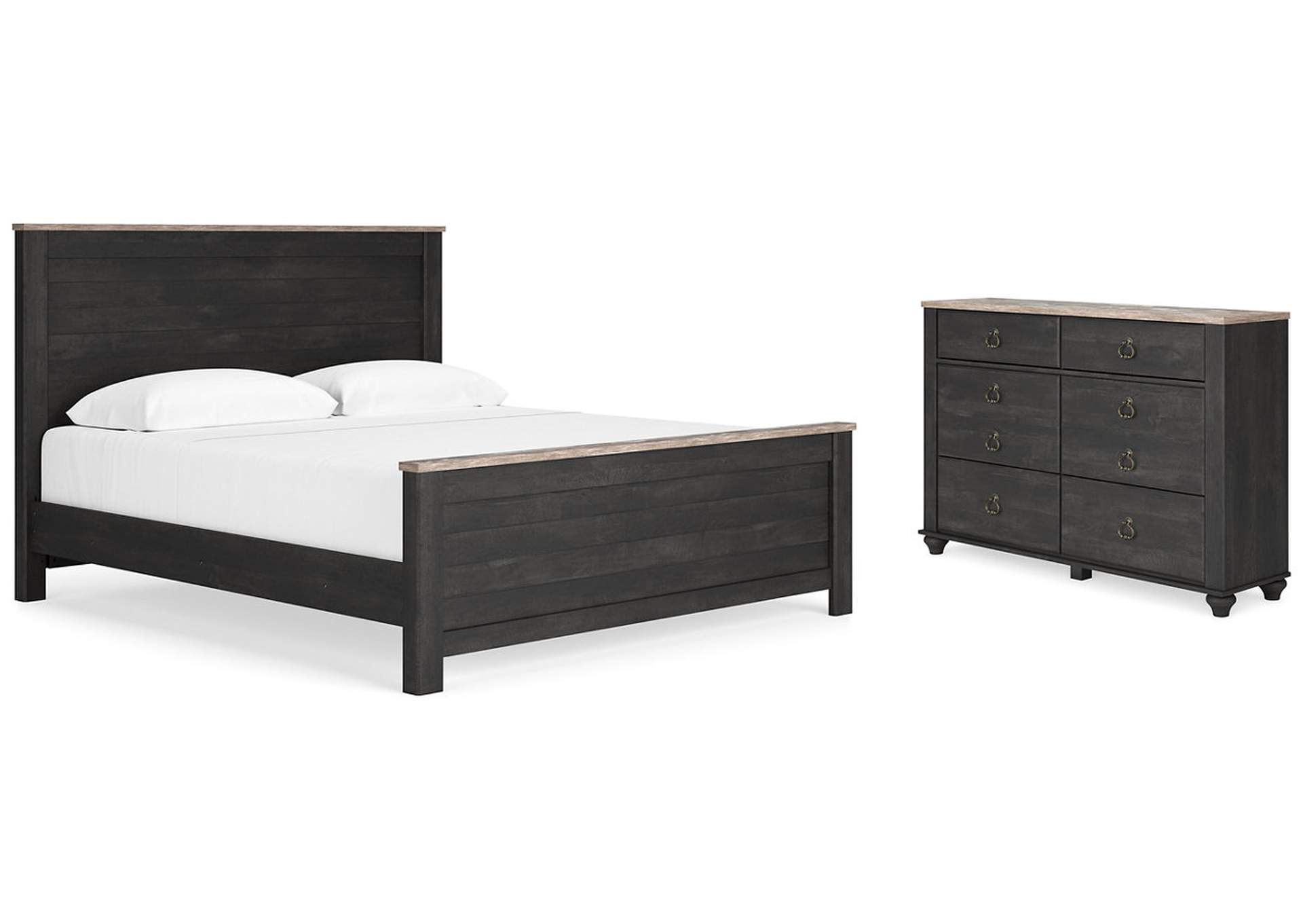 Nanforth King Panel Bed with Dresser,Signature Design By Ashley