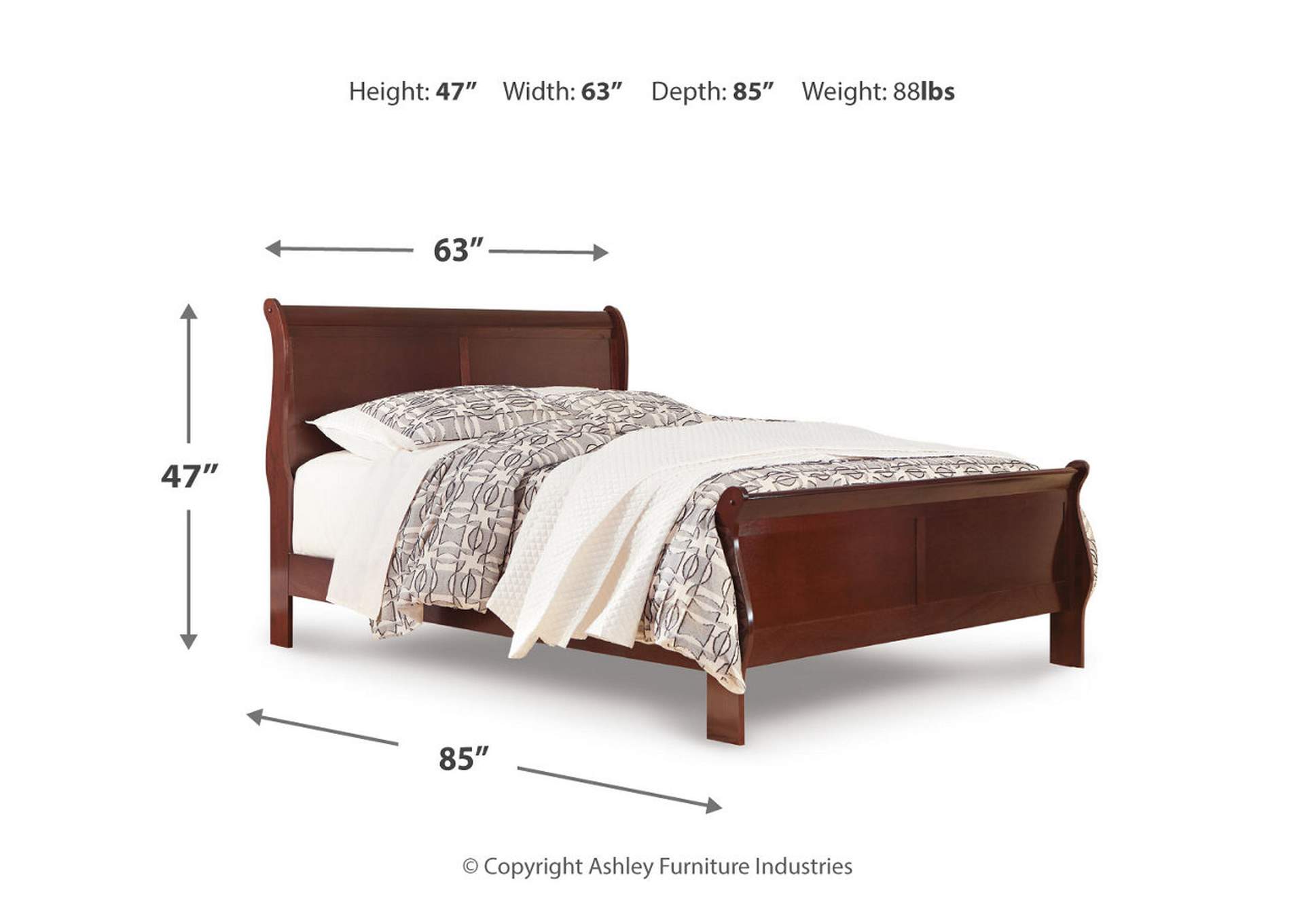 Alisdair Queen Sleigh Bed with Mirrored Dresser and Chest,Signature Design By Ashley