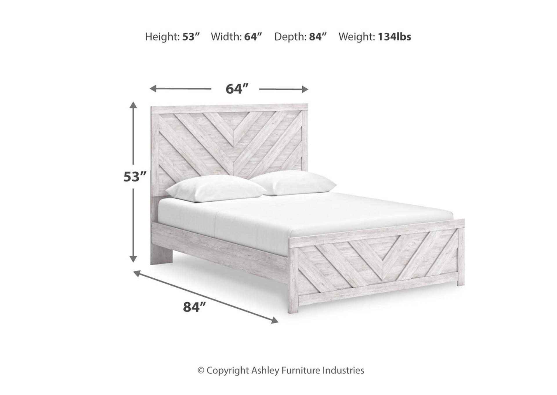 Cayboni Queen Panel Bed with Mirrored Dresser and Nightstand,Signature Design By Ashley