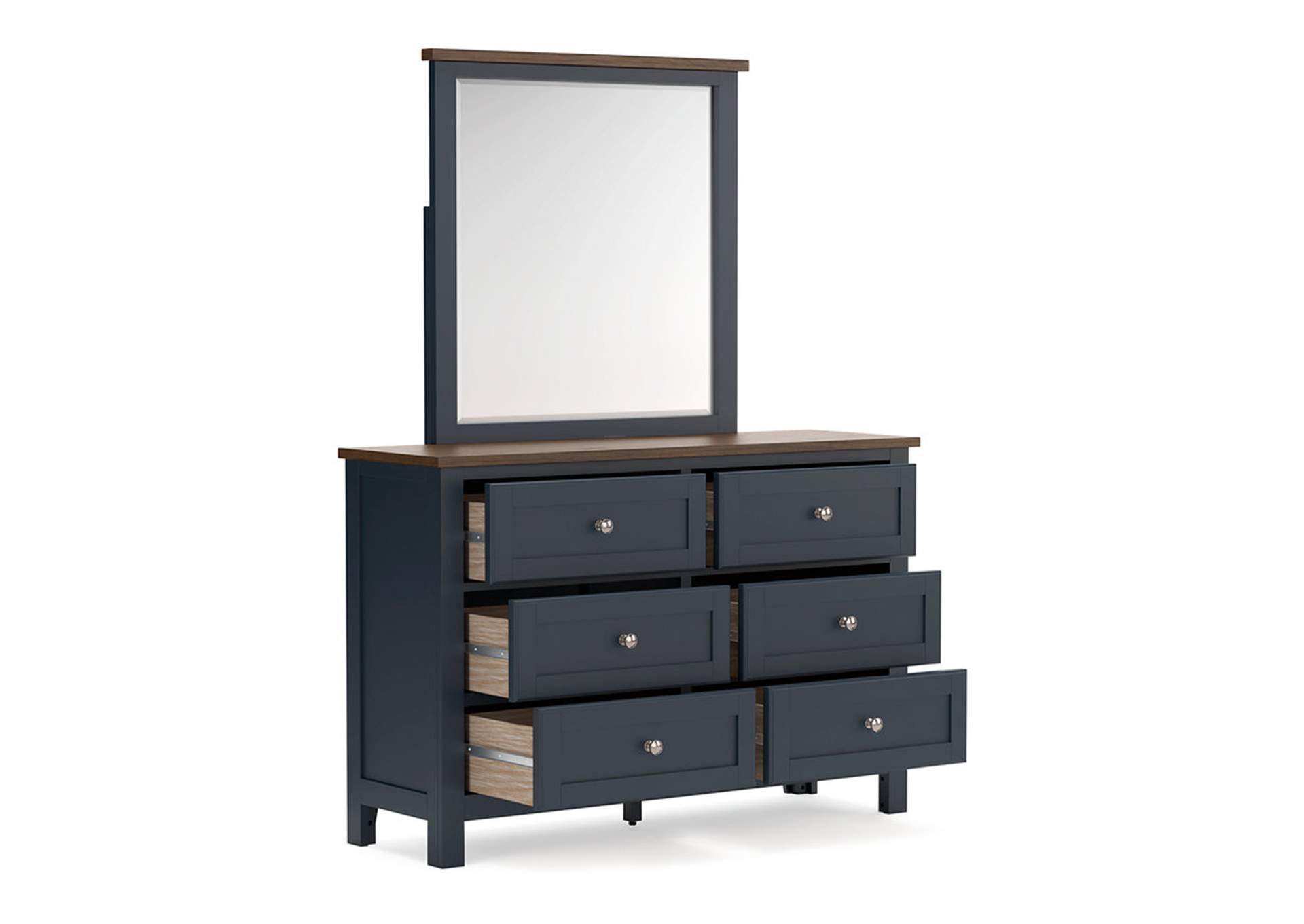 Landocken Twin Panel Bed with Mirrored Dresser and 2 Nightstands,Signature Design By Ashley