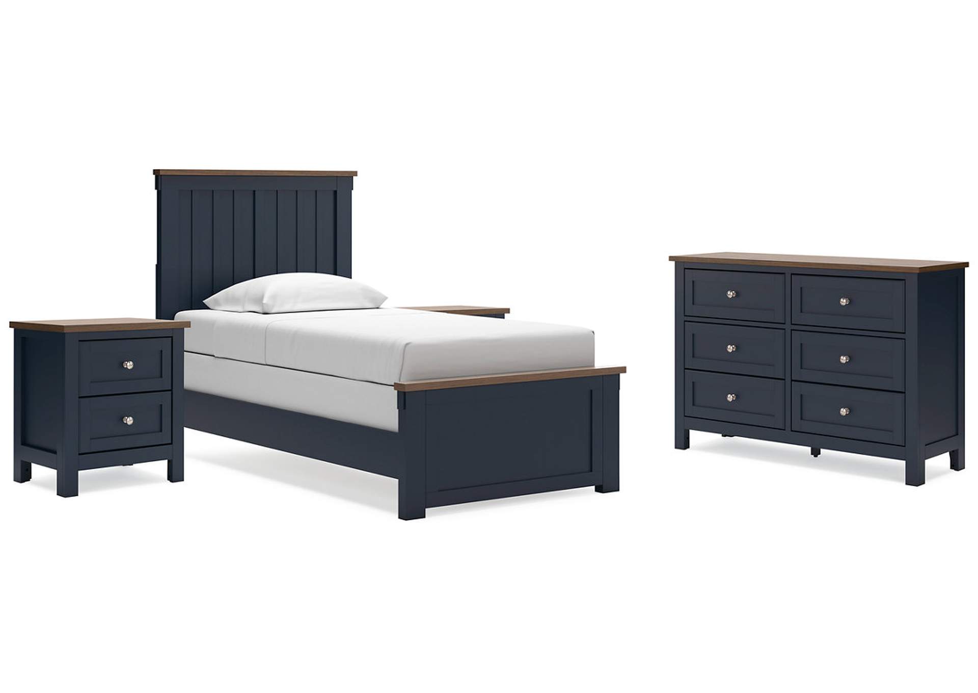 Landocken Twin Panel Bed with Dresser and 2 Nightstands,Signature Design By Ashley