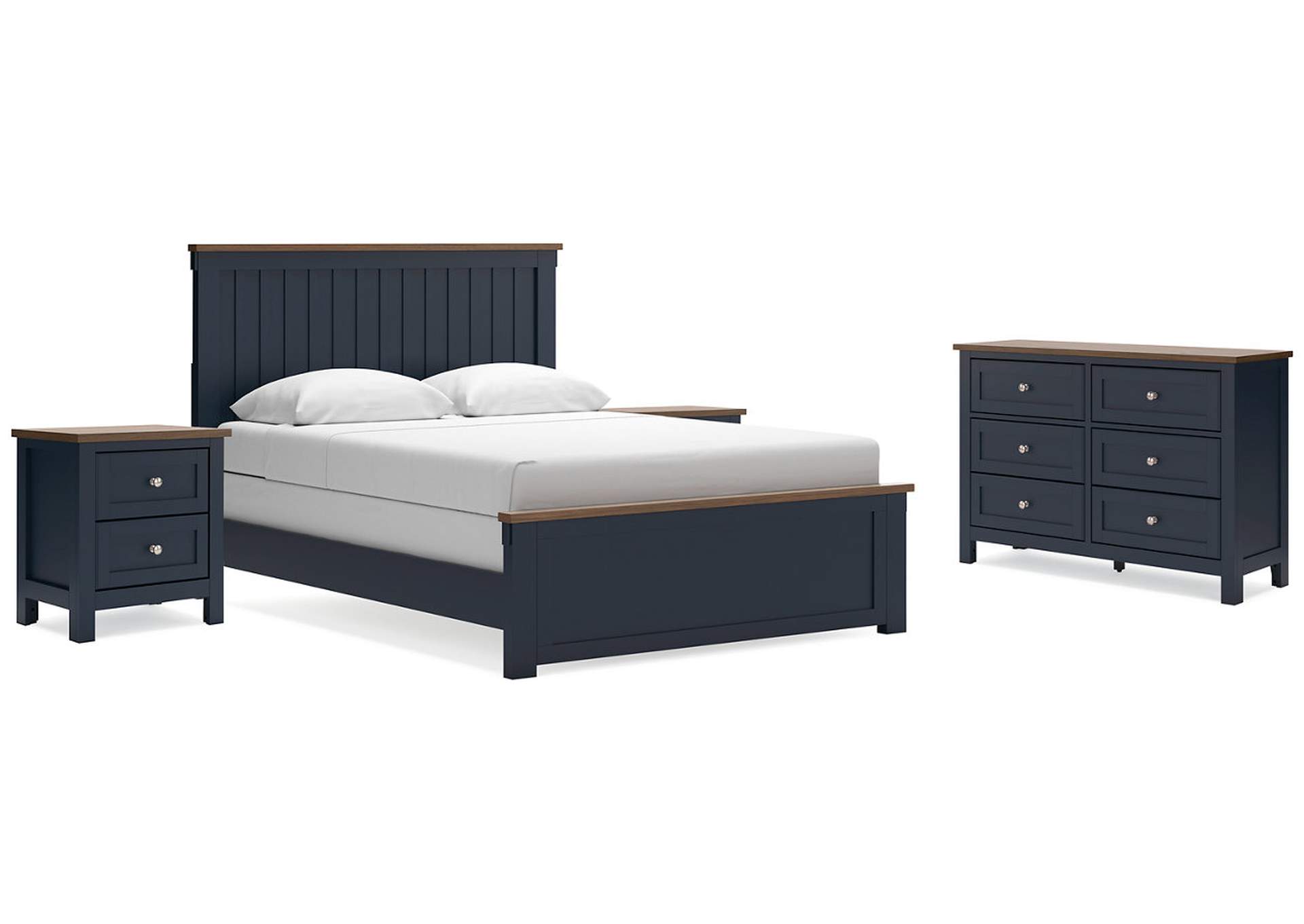 Landocken Queen Panel Bed with Dresser and 2 Nightstands,Signature Design By Ashley