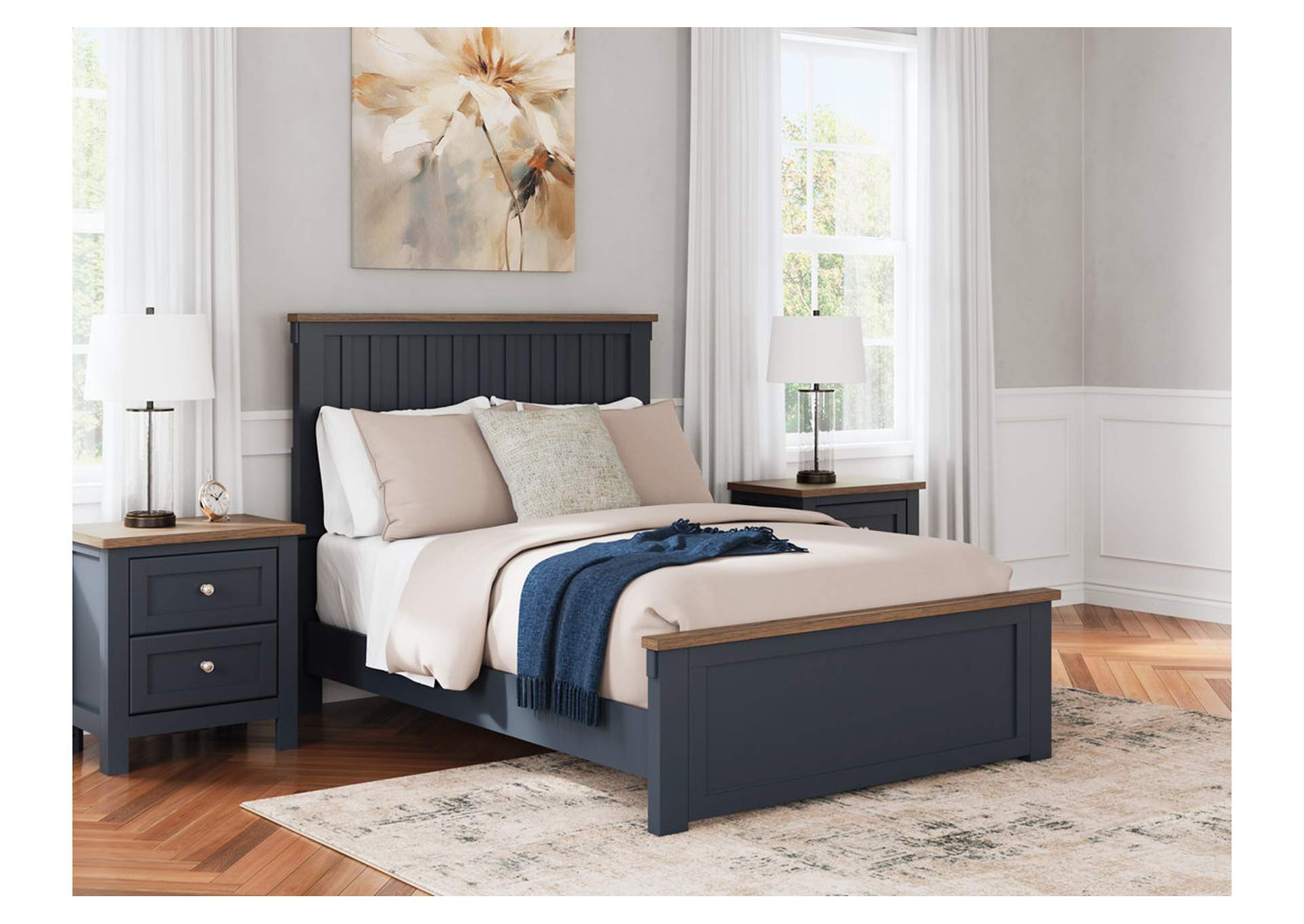 Landocken Full Panel Bed with Mirrored Dresser, Chest and 2 Nightstands,Signature Design By Ashley