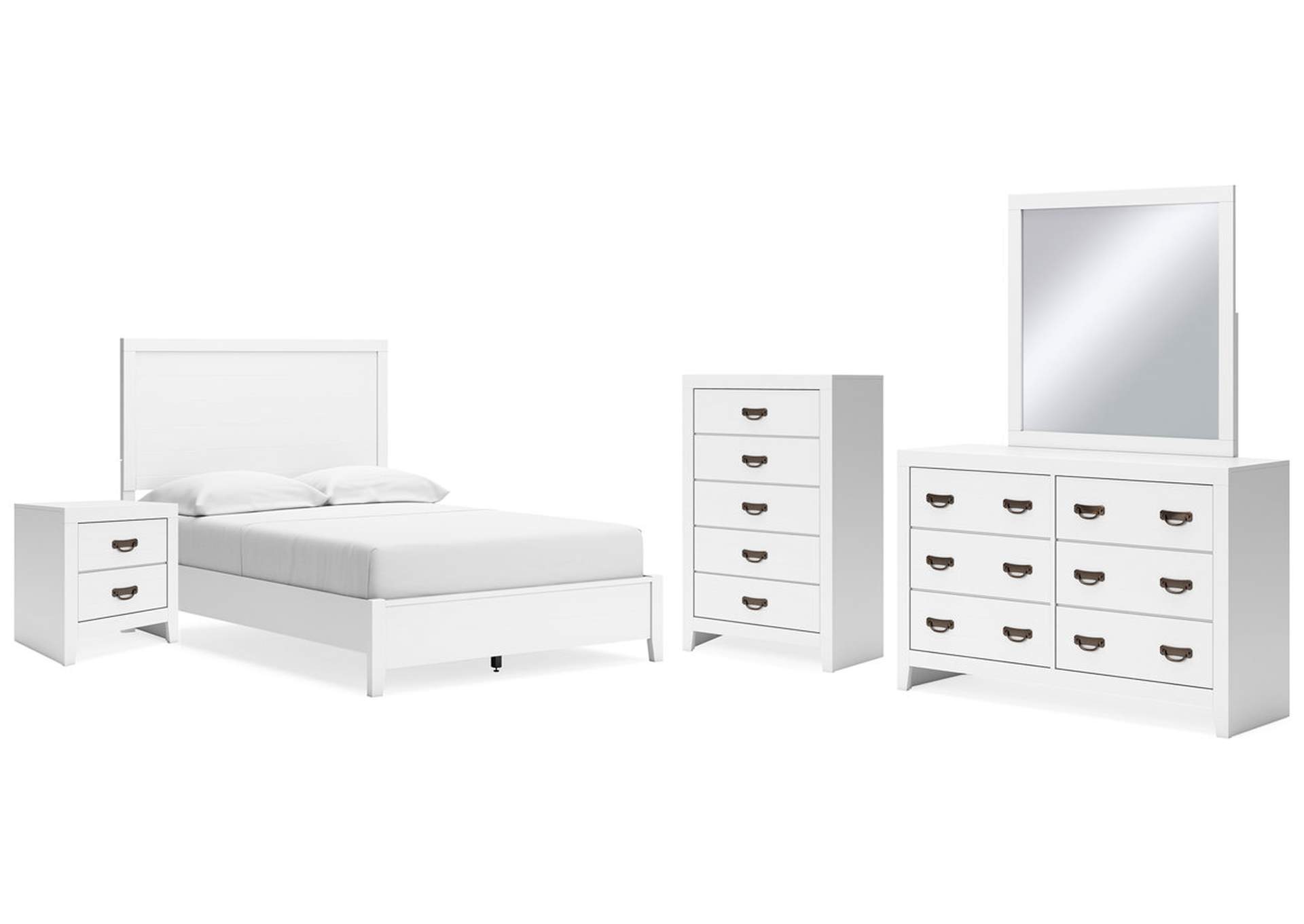 Binterglen Full Panel Bed with Mirrored Dresser, Chest and Nightstand,Signature Design By Ashley