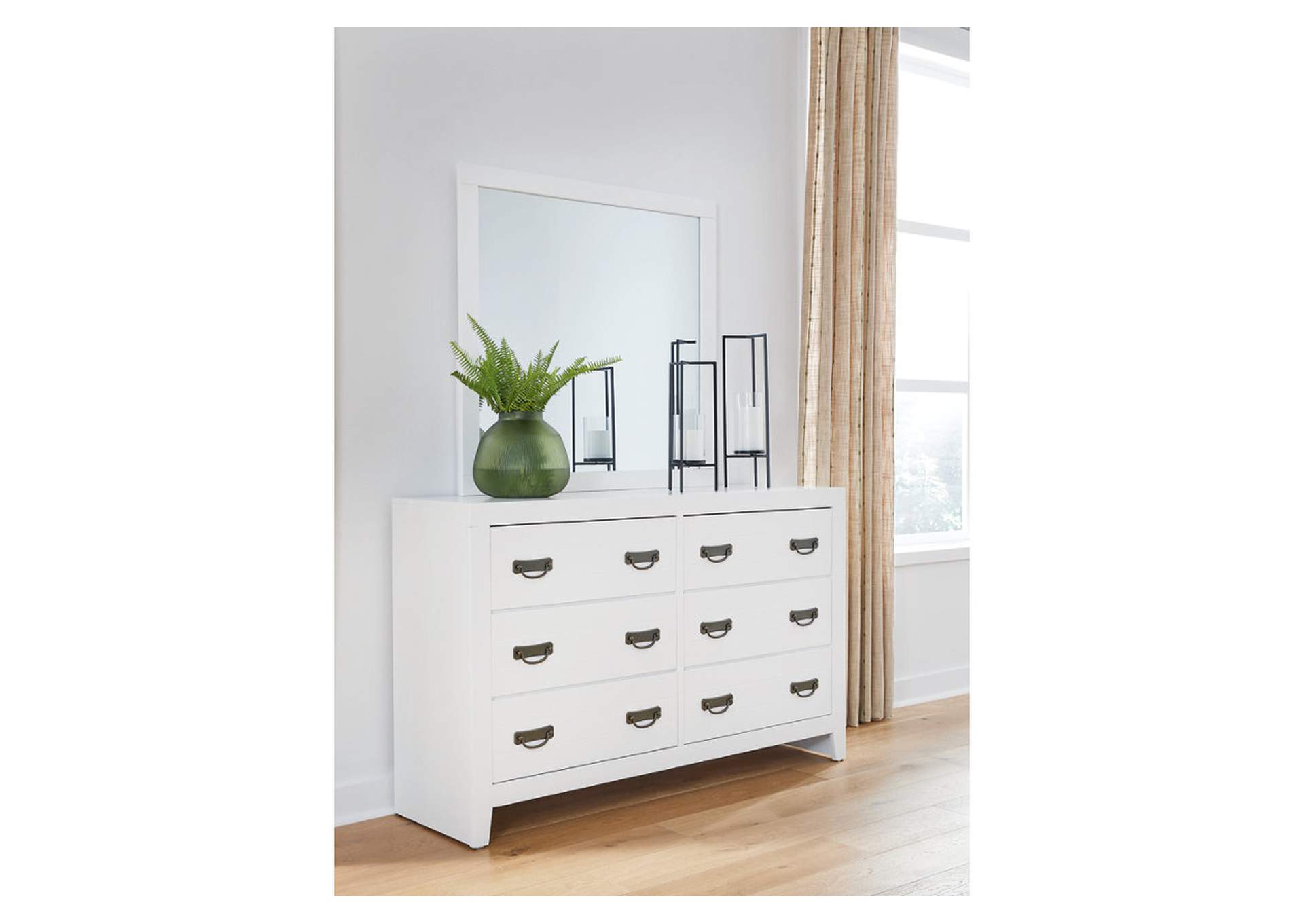 Binterglen Queen Panel Bed with Mirrored Dresser and Nightstand,Signature Design By Ashley