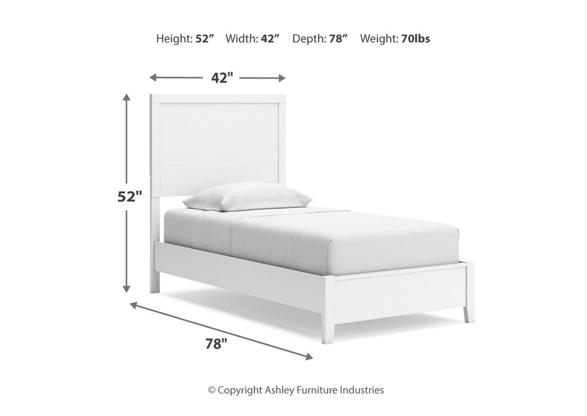 Binterglen Twin Panel Bed with Mirrored Dresser,Signature Design By Ashley