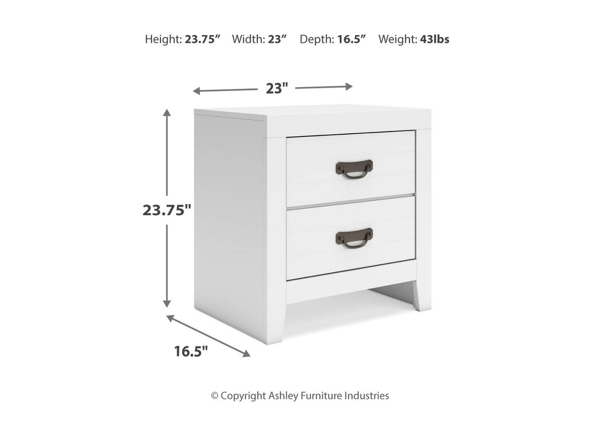 Binterglen Twin Panel Bed with Nightstand,Signature Design By Ashley