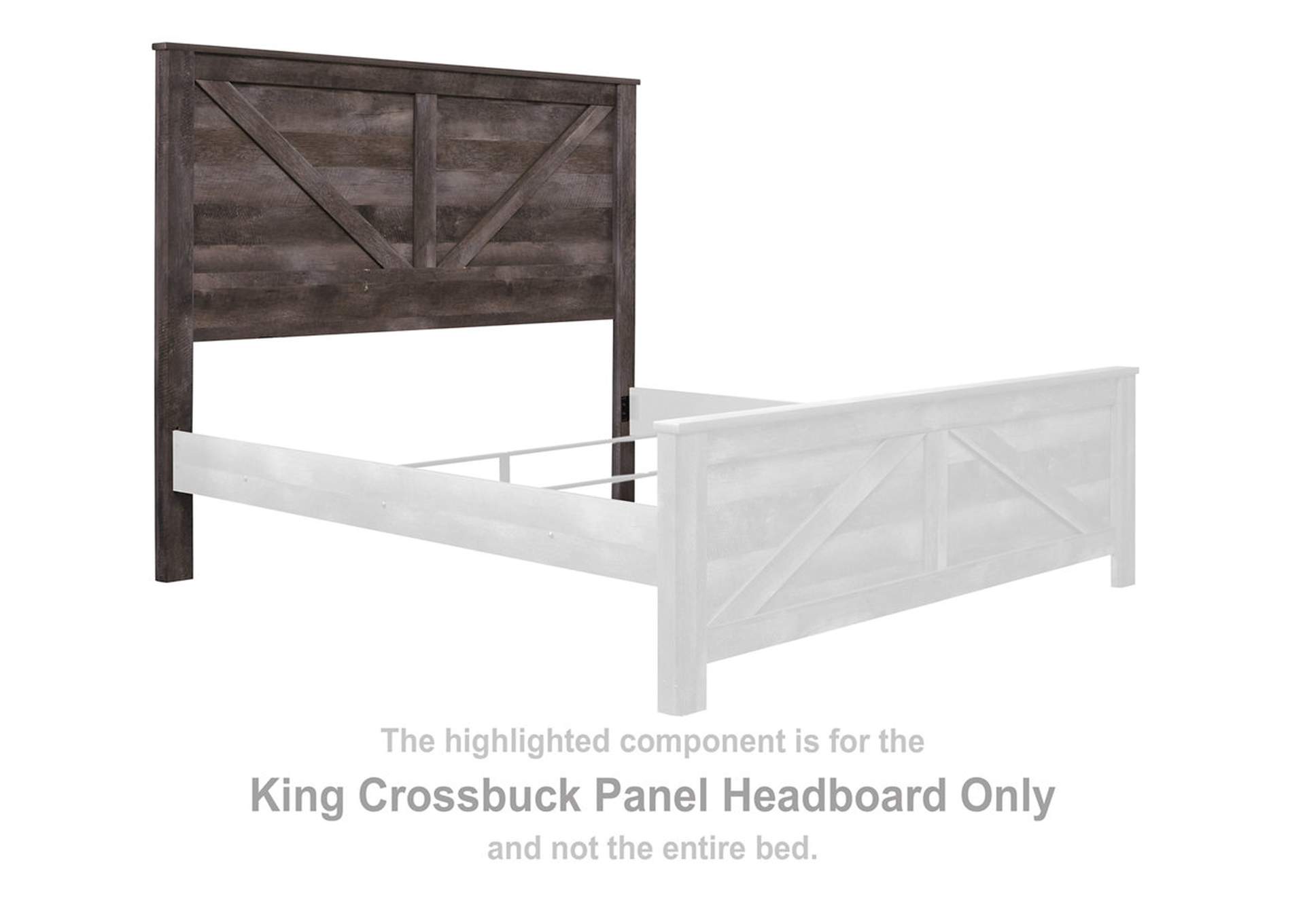 Wynnlow King Crossbuck Panel Bed, Dresser, Mirror and Nightstand,Signature Design By Ashley