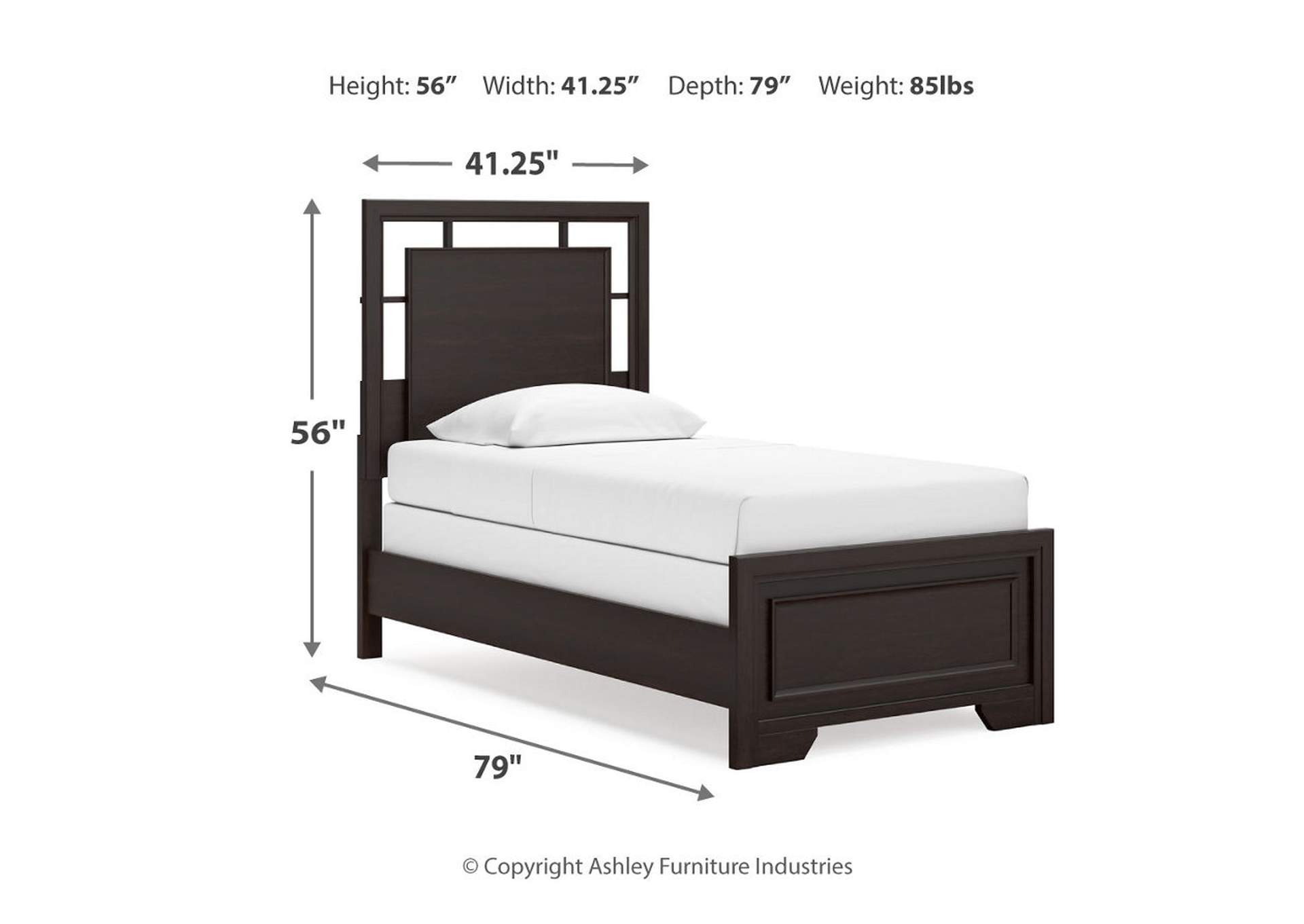 Covetown Twin Panel Bed with Mirrored Dresser and 2 Nightstands,Signature Design By Ashley