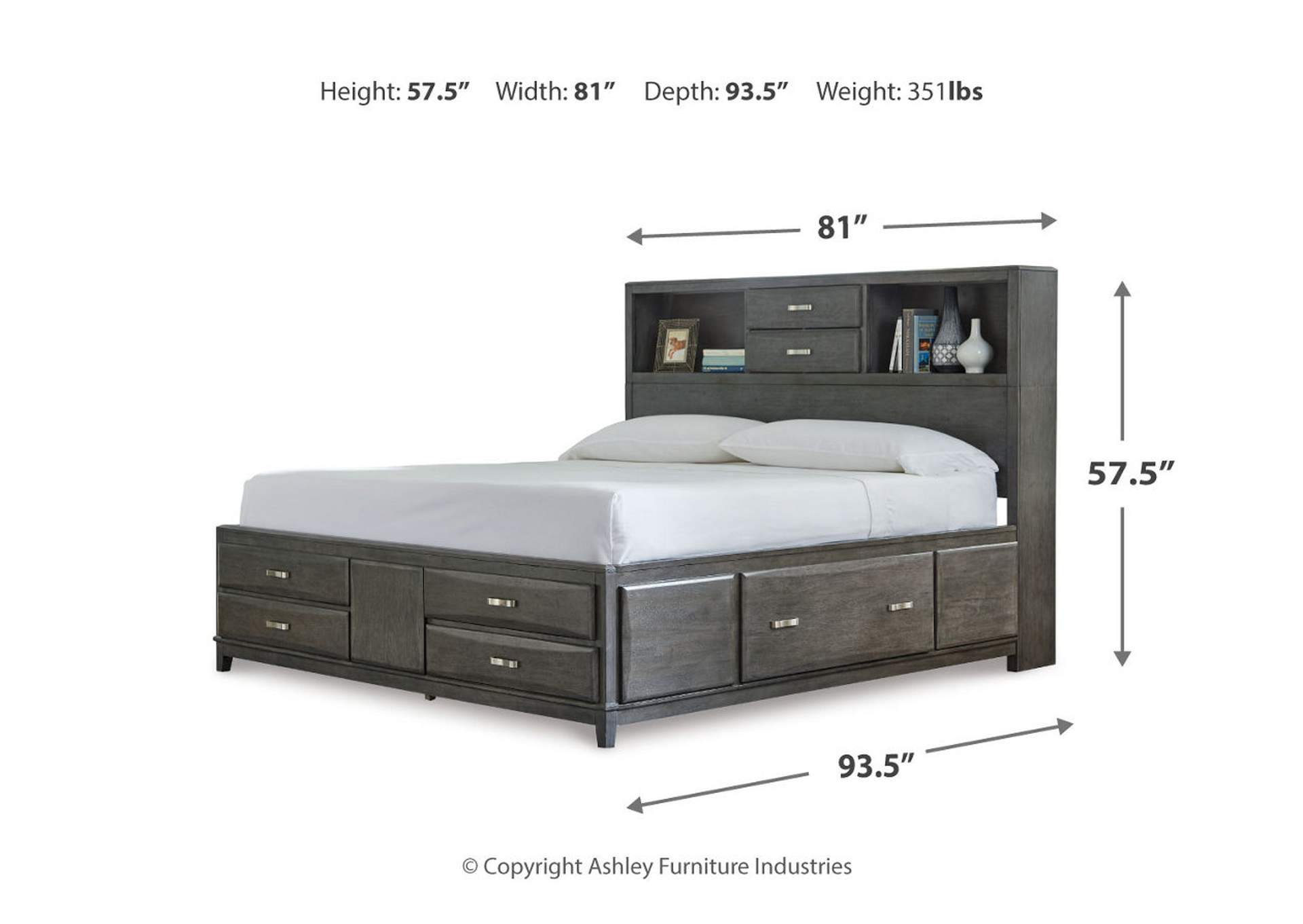 Caitbrook California King Storage Bed, Dresser, Mirror and Chest,Signature Design By Ashley