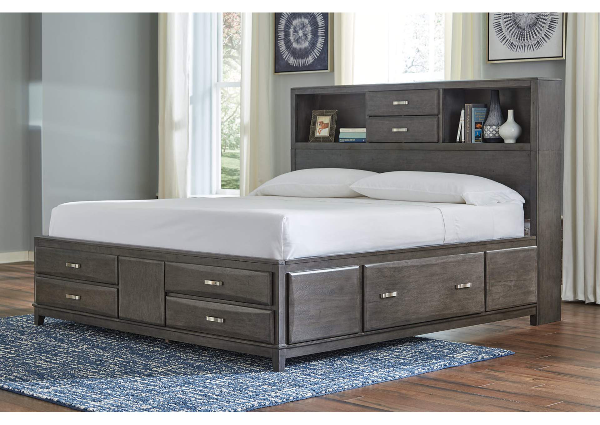 Caitbrook California King Storage Bed with 8 Storage Drawers with Dresser,Signature Design By Ashley
