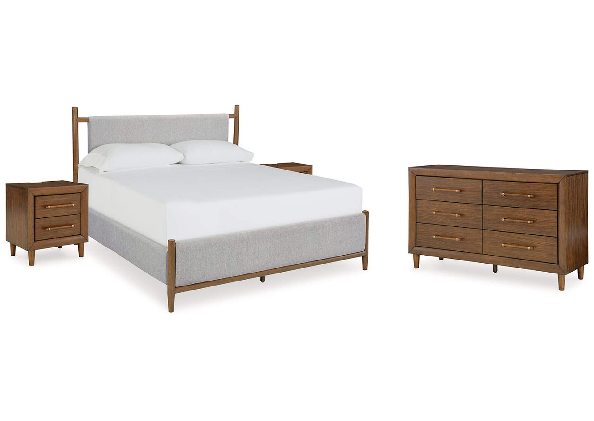 Lyncott Queen Upholstered Bed with Dresser and 2 Nightstands,Signature Design By Ashley