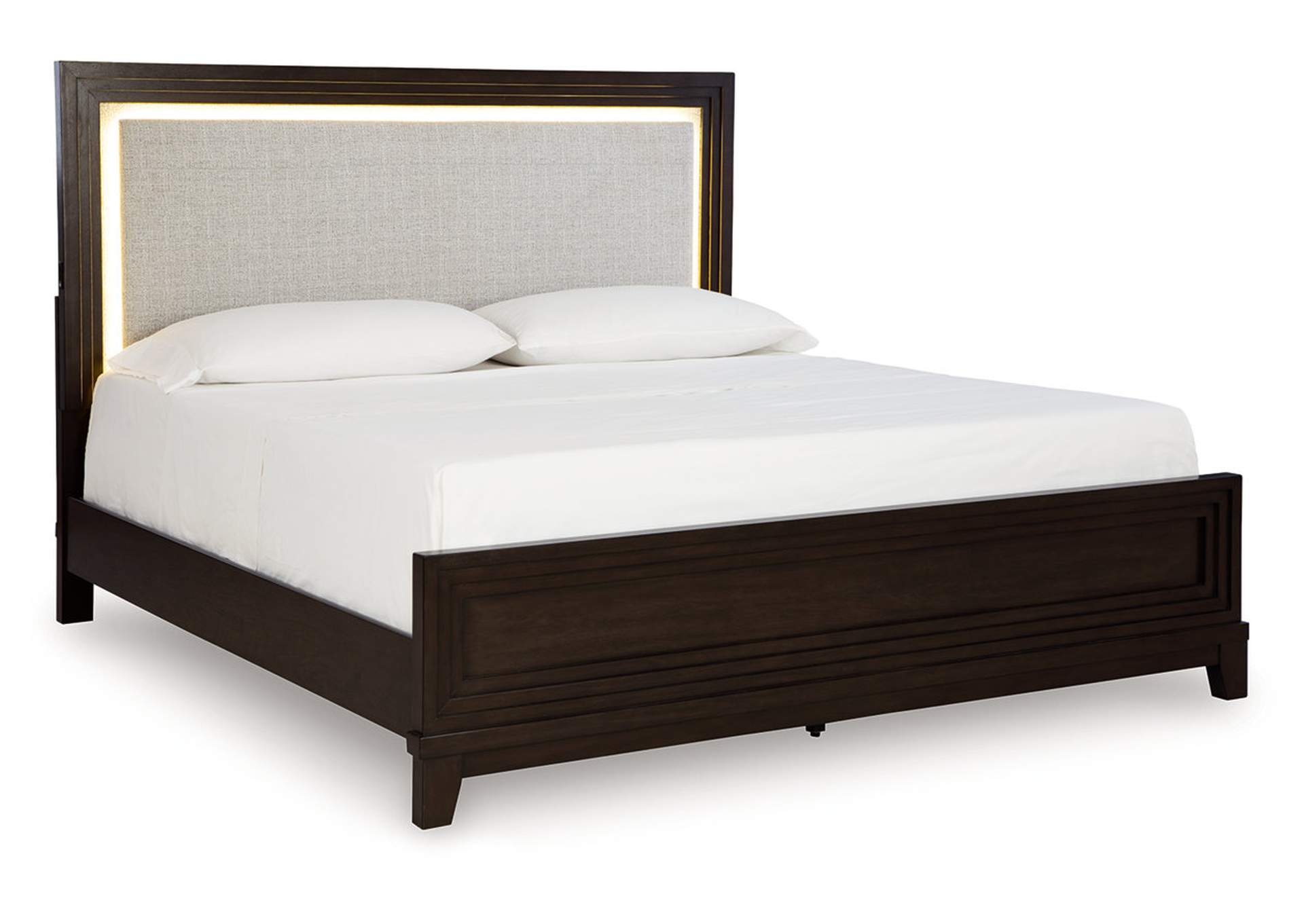 Neymorton King Upholstered Panel Bed with Dresser and 2 Nightstands,Signature Design By Ashley