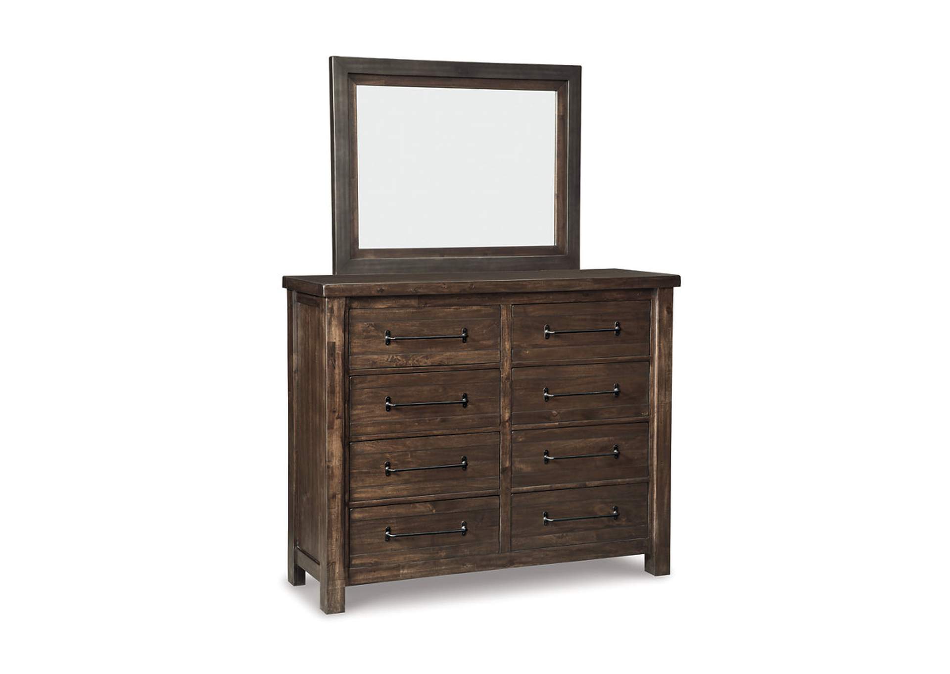 Starmore King Panel Bed with Mirrored Dresser and Chest,Millennium