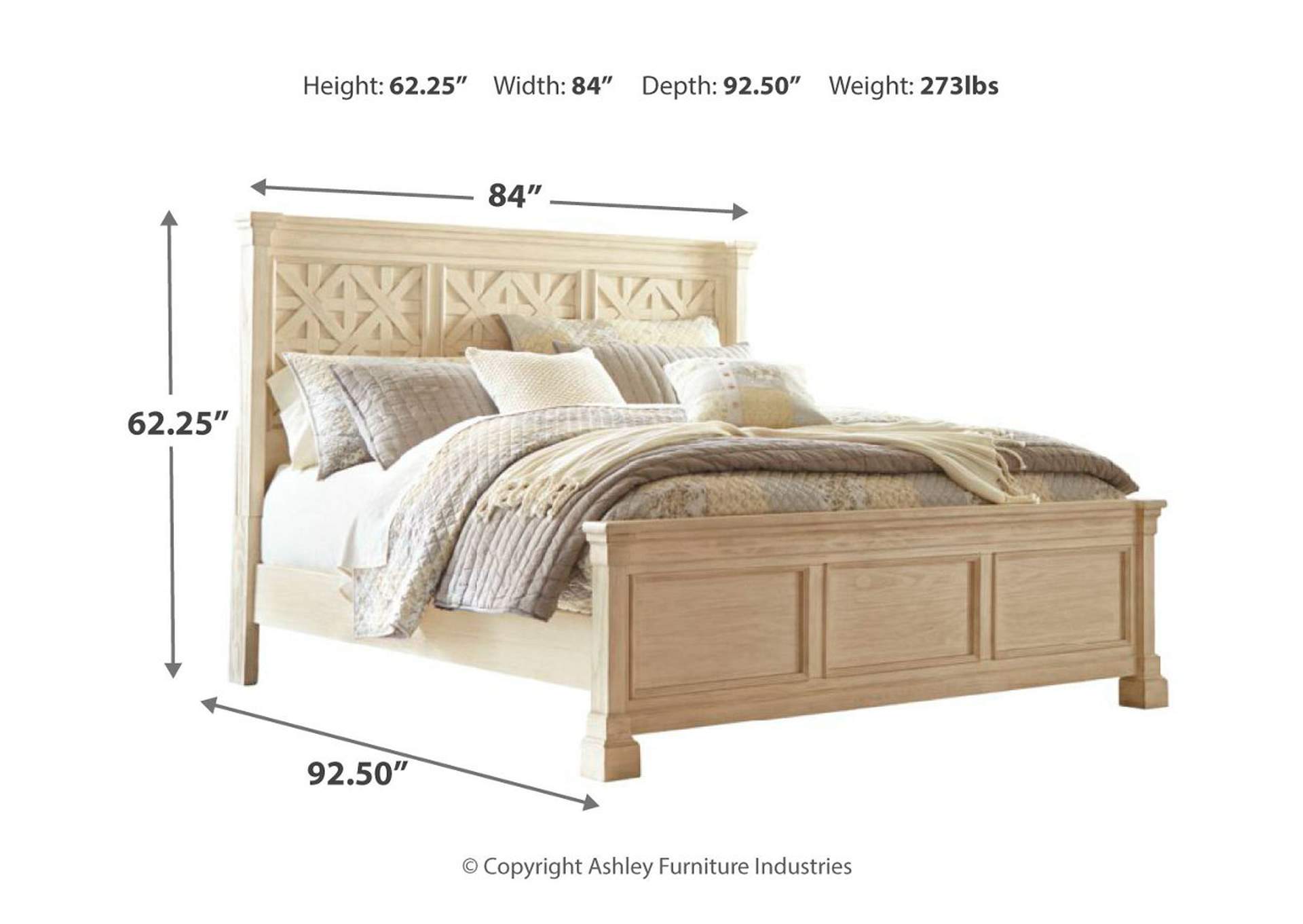 Bolanburg California King Panel Bed with Mirrored Dresser, Chest and 2 Nightstands,Signature Design By Ashley