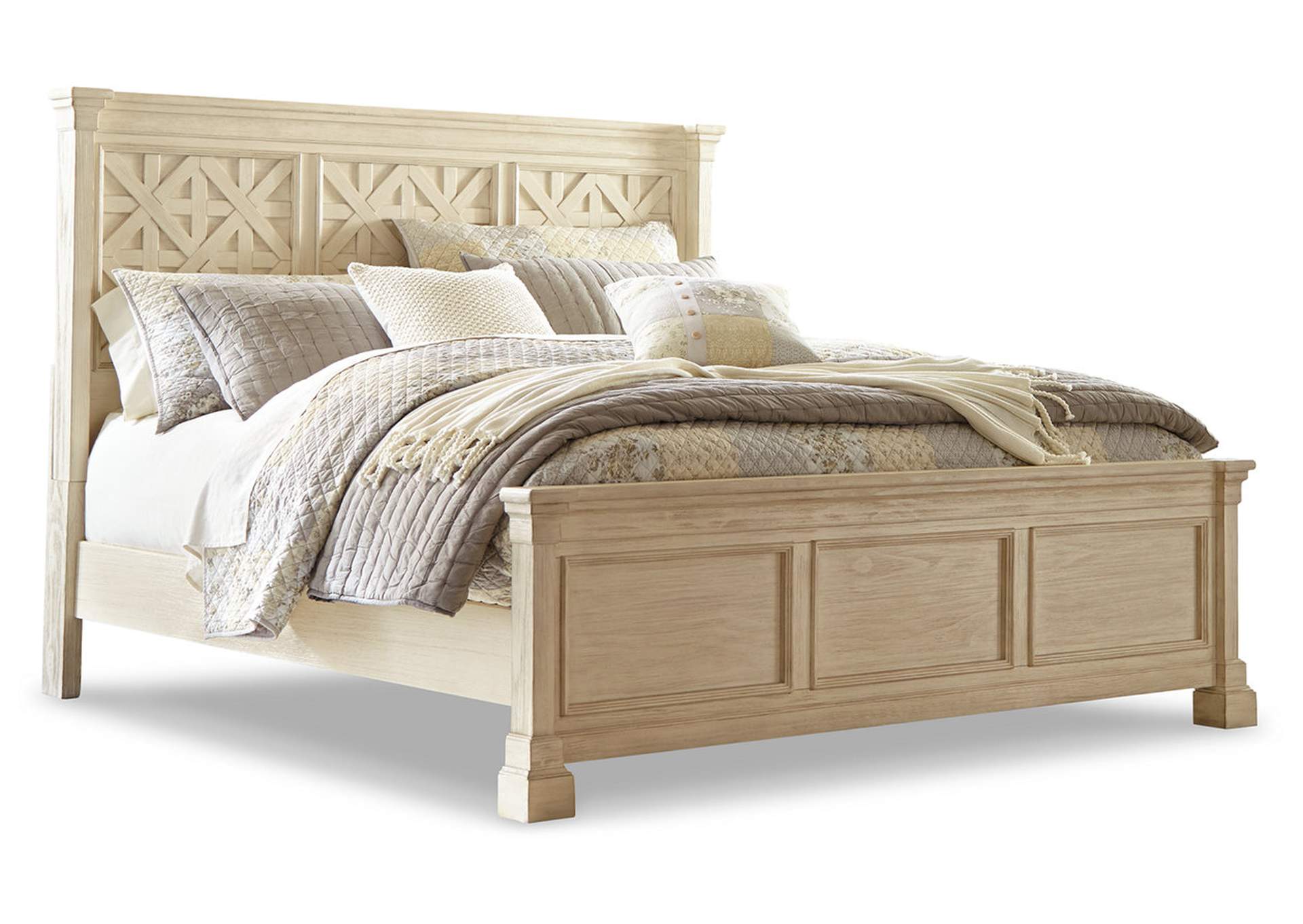 Bolanburg King Panel Bed with Mirrored Dresser and 2 Nightstands,Signature Design By Ashley