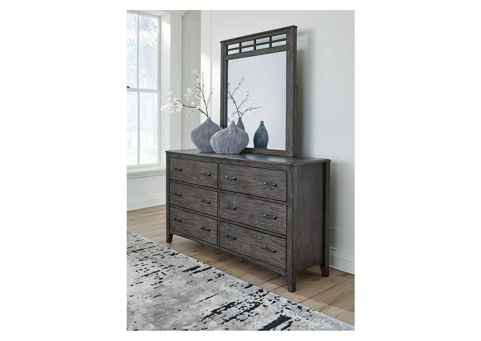 Montillan California King Panel Bed with Mirrored Dresser and 2 Nightstands,Signature Design By Ashley