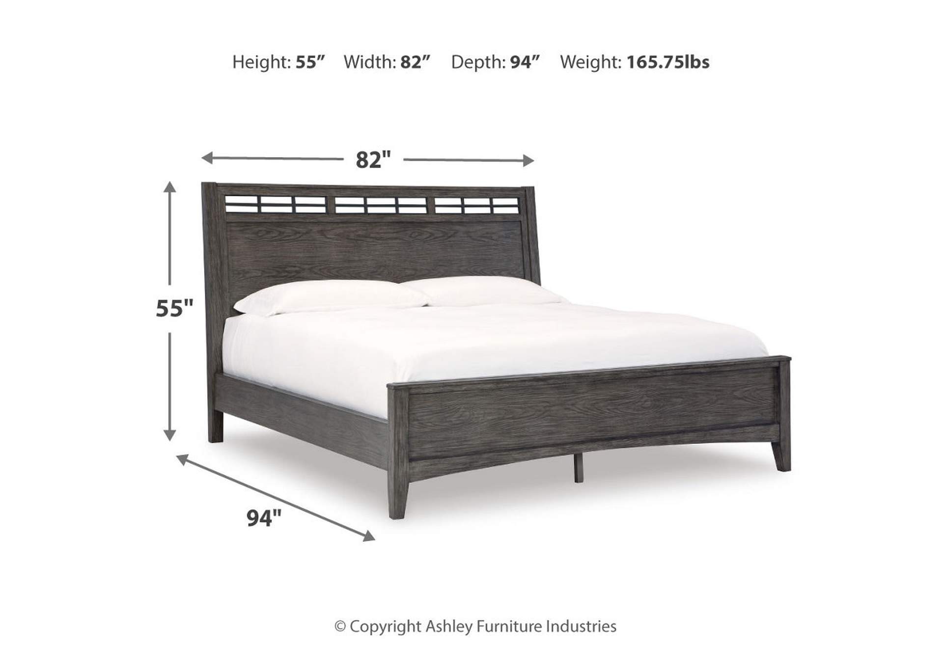 Montillan California King Panel Bed with Mirrored Dresser and 2 Nightstands,Signature Design By Ashley