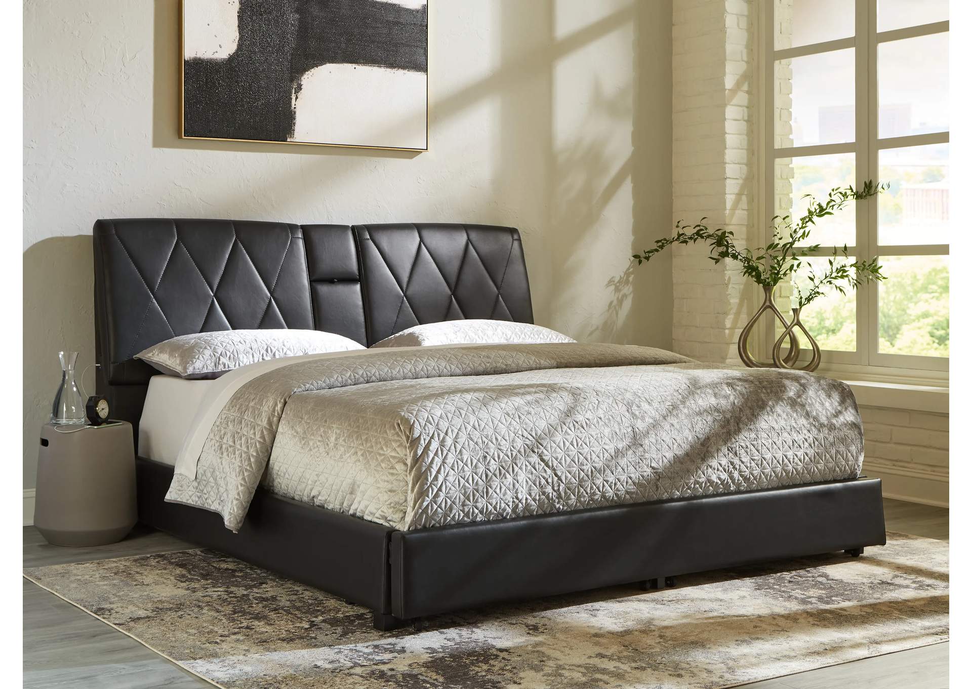 Beckilore King Upholstered Storage Bed,Signature Design By Ashley