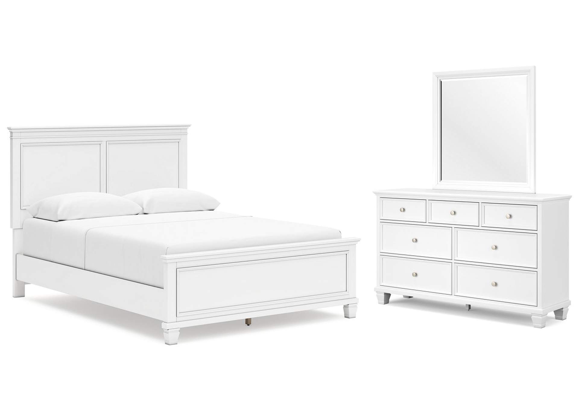 Fortman Queen Panel Bed, Dresser and Mirror,Signature Design By Ashley