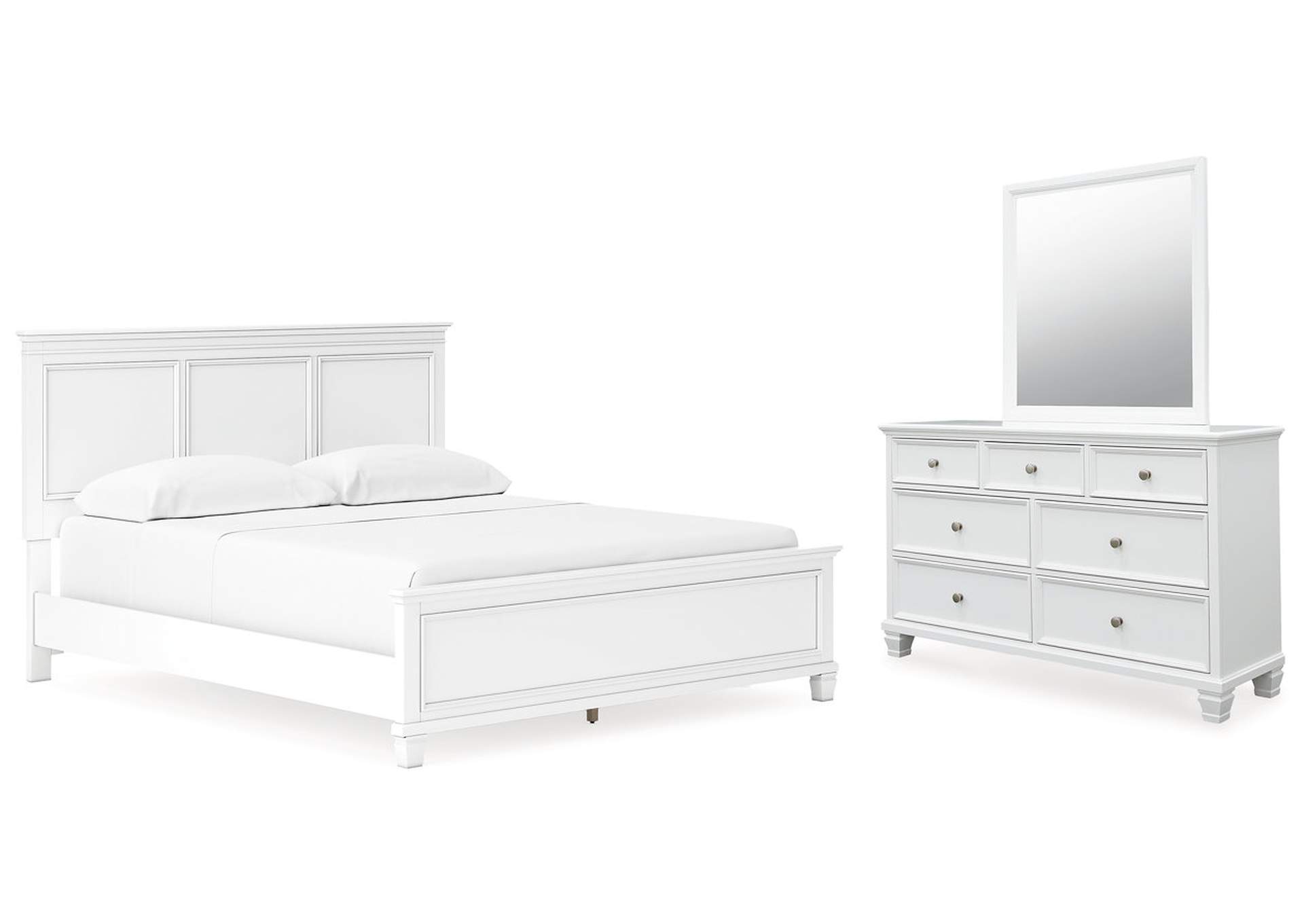 Fortman California King Panel Bed, Dresser and Mirror,Signature Design By Ashley