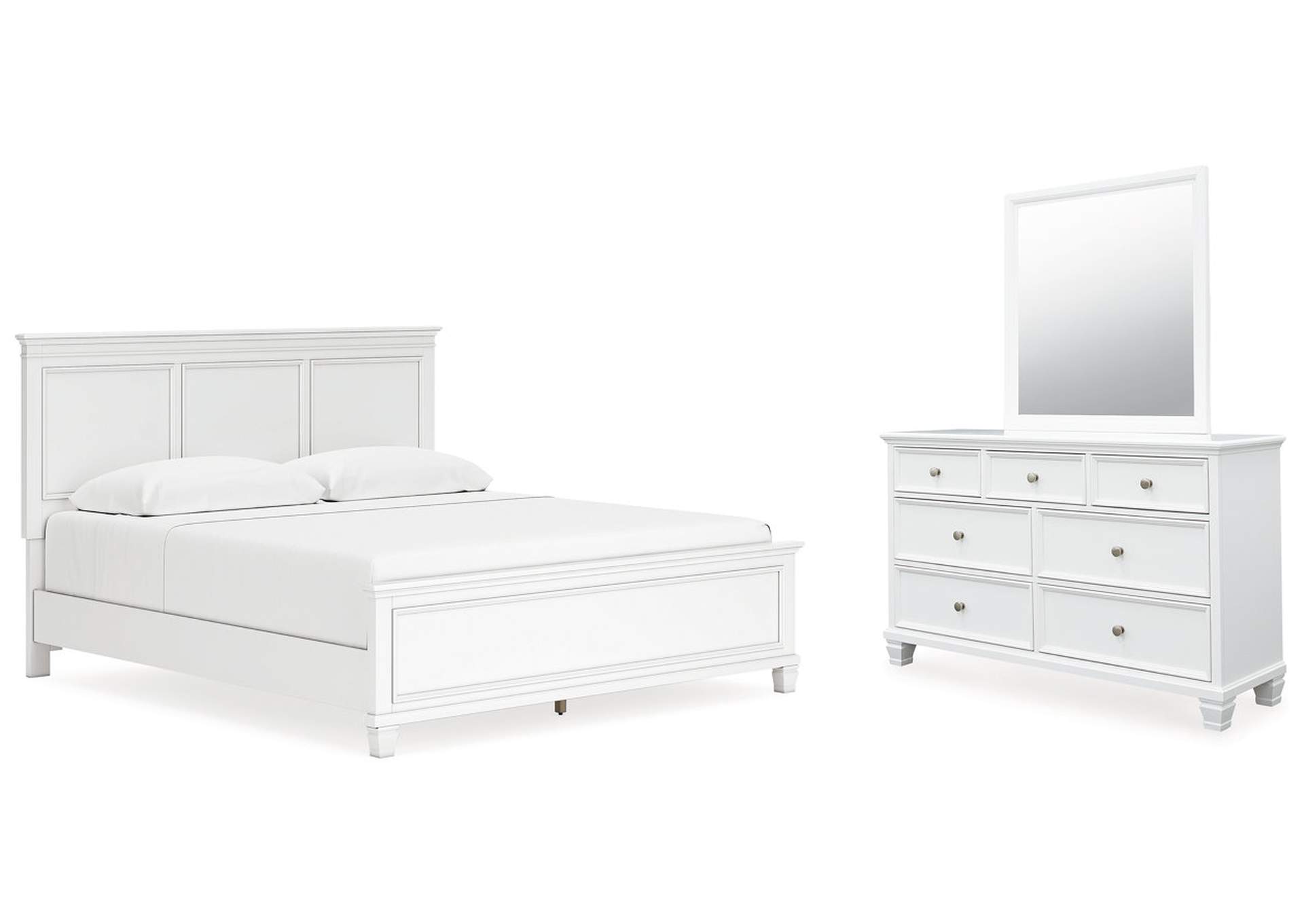 Fortman King Panel Bed, Dresser and Mirror,Signature Design By Ashley