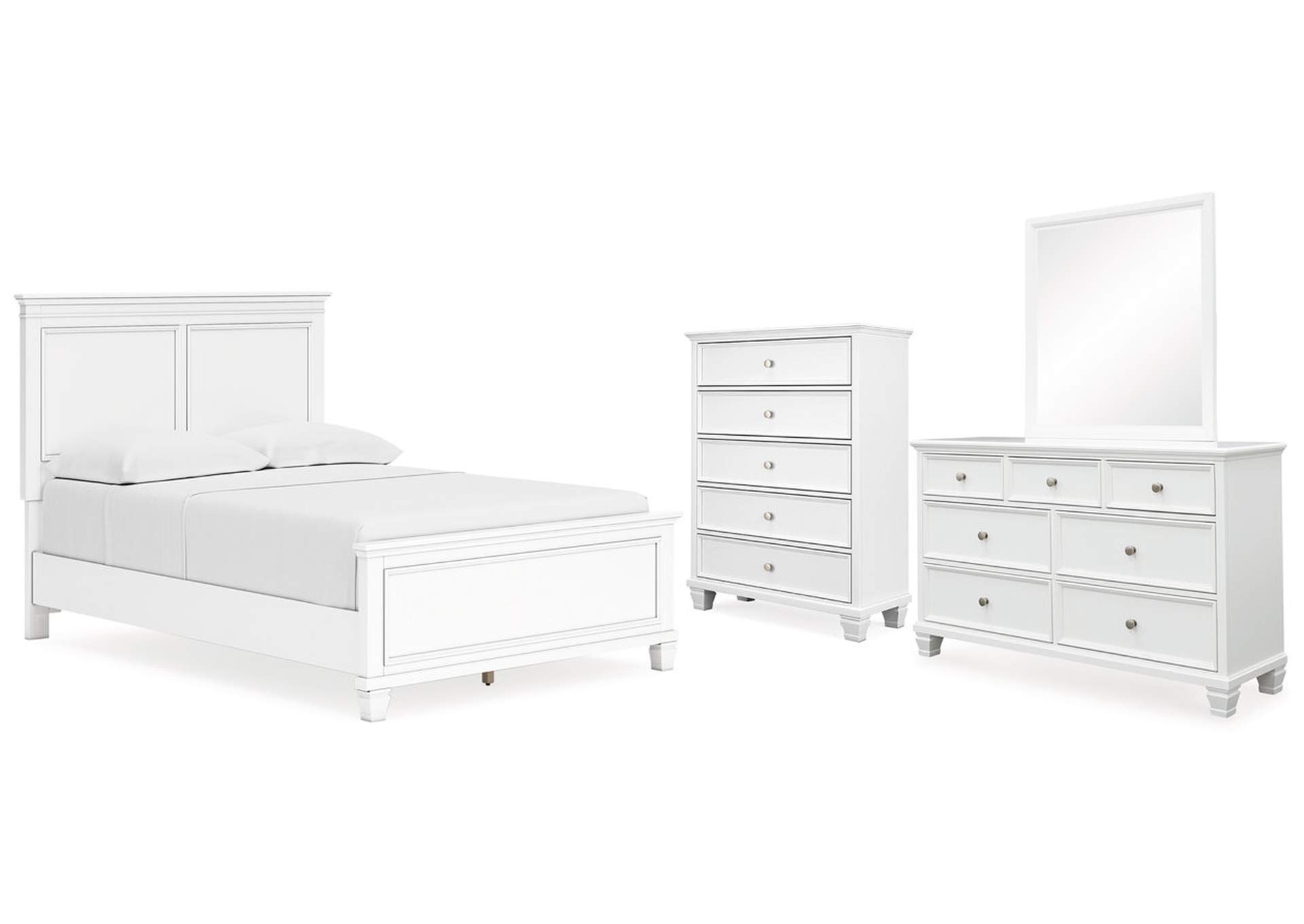 Fortman Full Panel Bed with Mirrored Dresser and Chest,Signature Design By Ashley