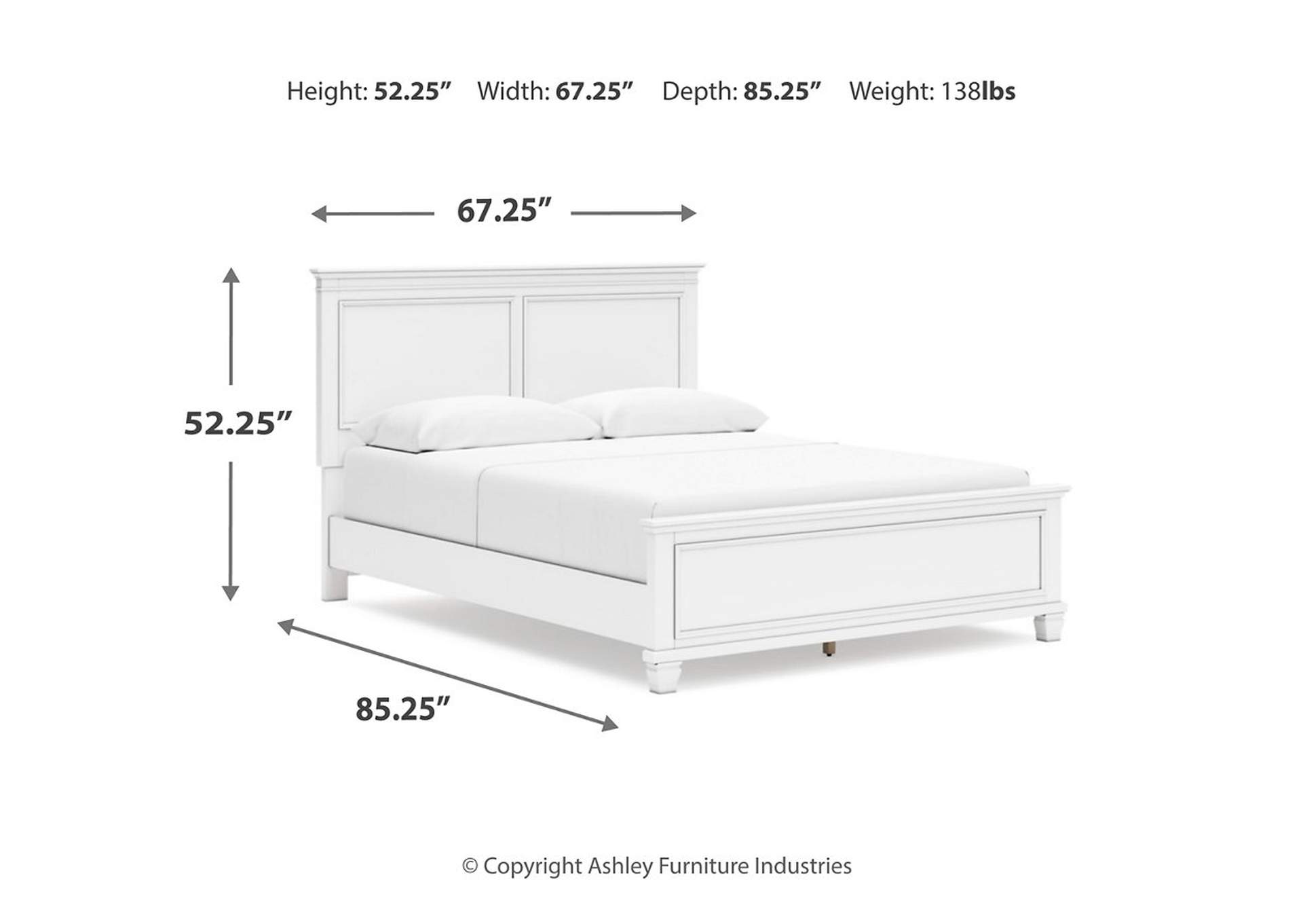 Fortman Queen Panel Bed with Mirrored Dresser,Signature Design By Ashley