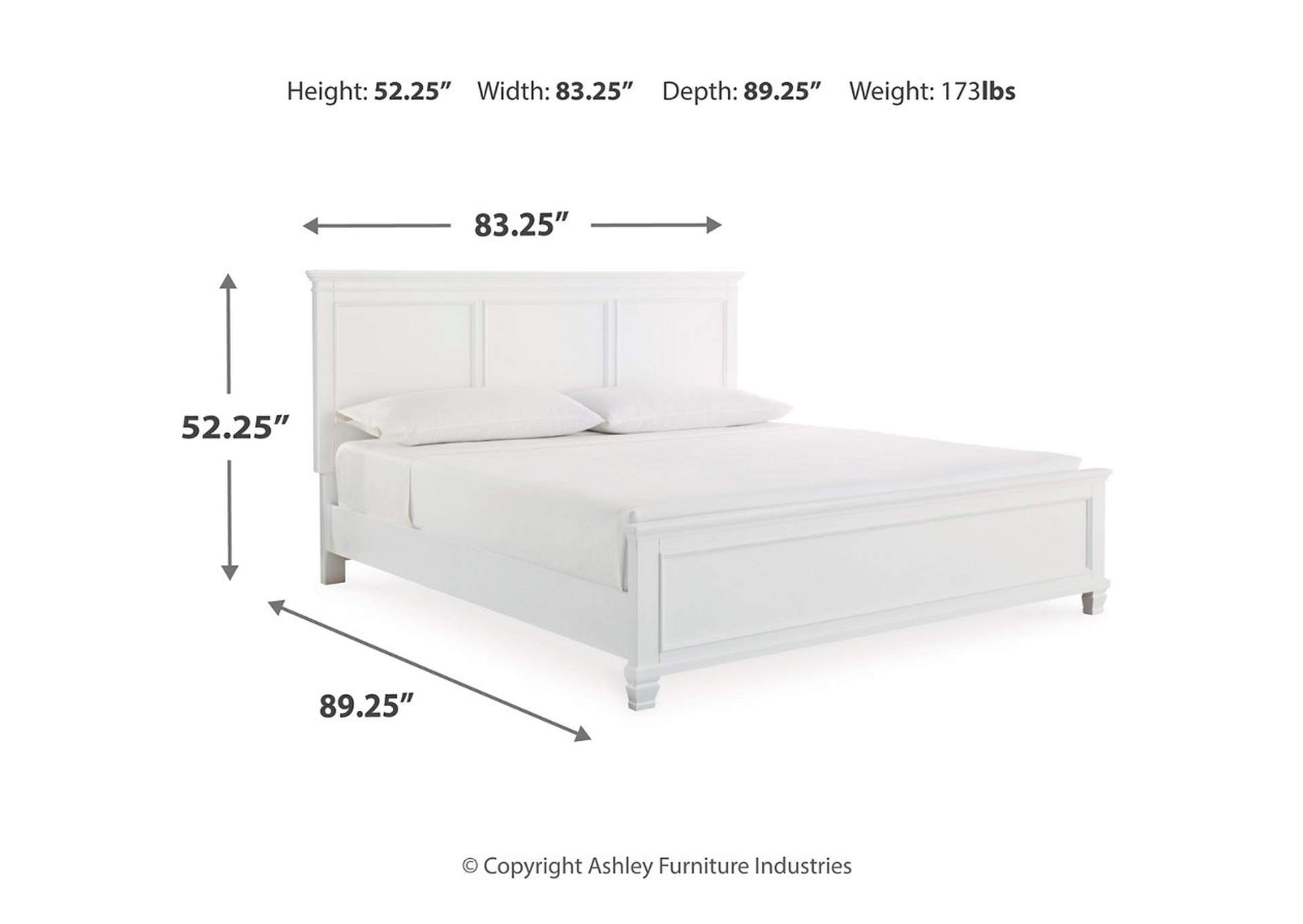 Fortman California King Panel Bed with Mirrored Dresser,Signature Design By Ashley