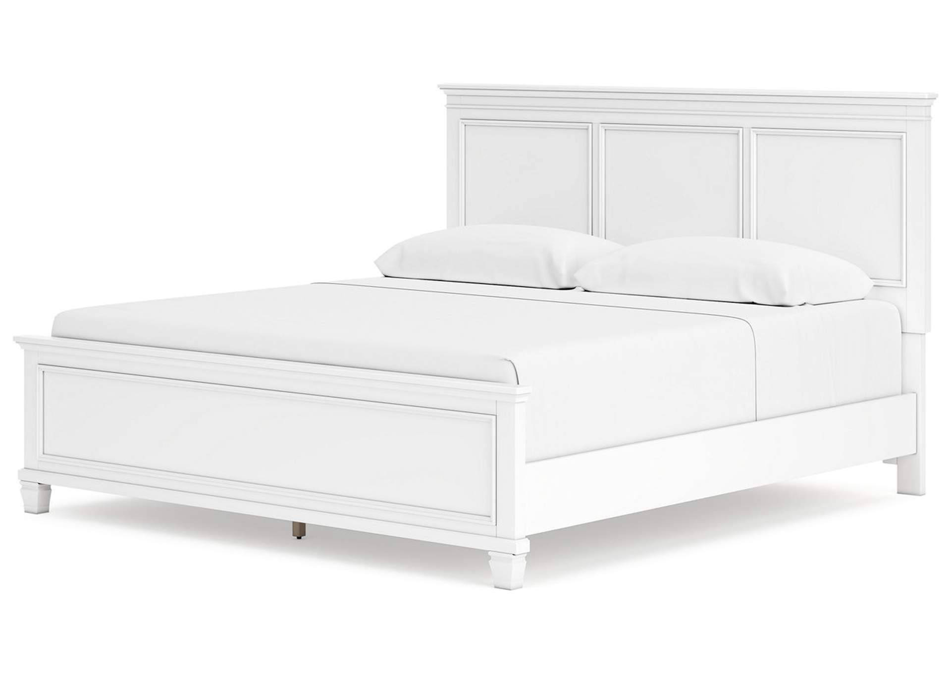 Fortman King Panel Bed with Mirrored Dresser and Nightstand,Signature Design By Ashley