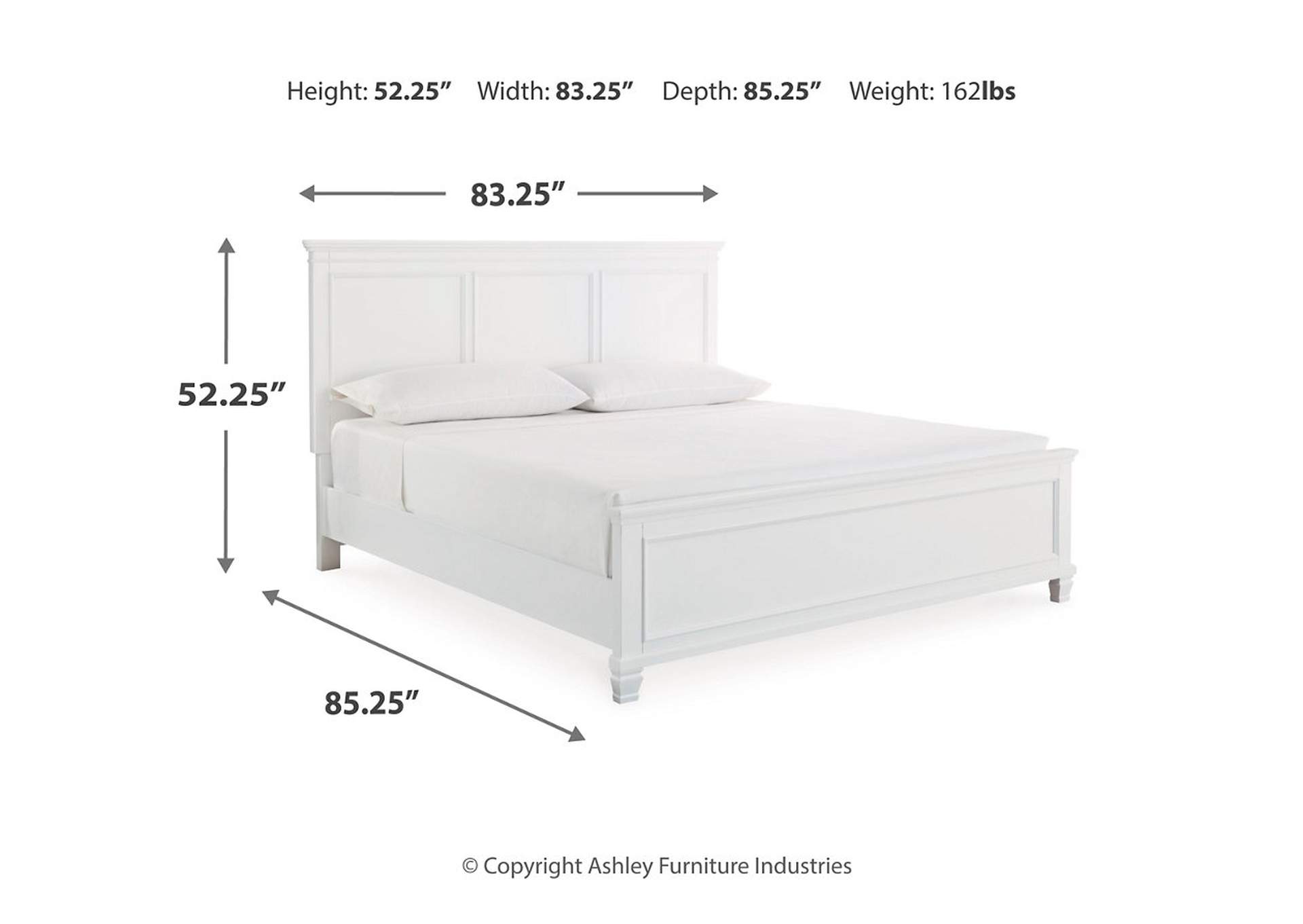 Fortman King Panel Bed with Mirrored Dresser,Signature Design By Ashley